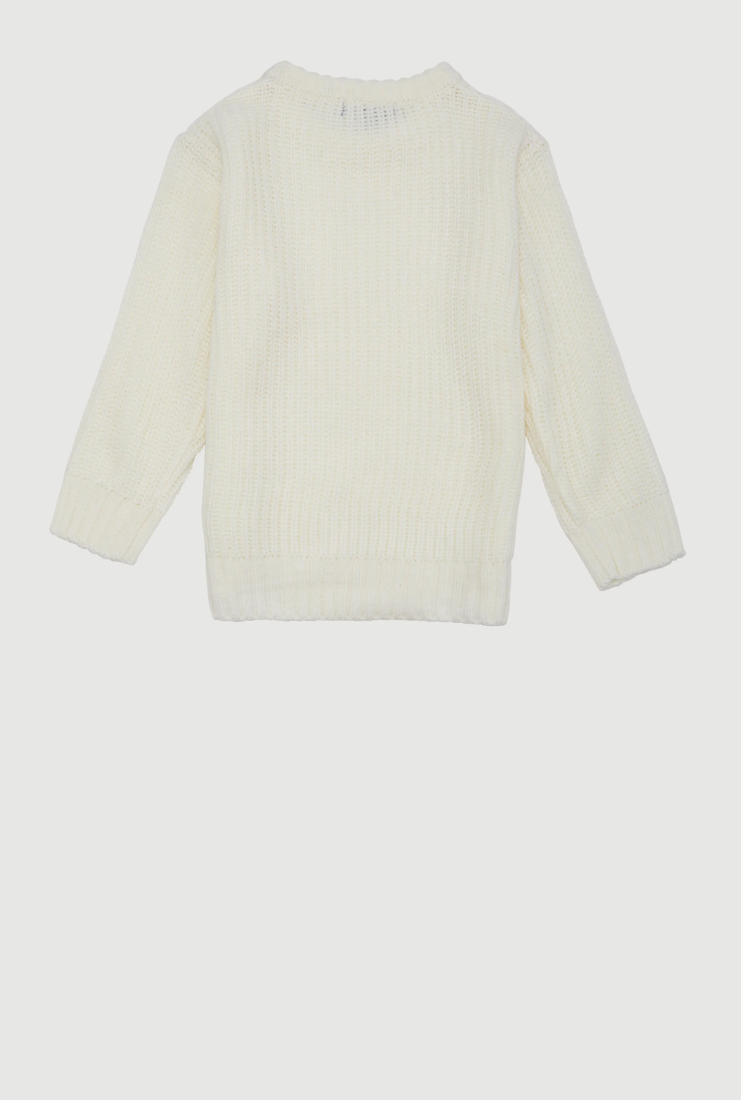 Little Girls Knit Long Sleeve Crew Neck Pullover Sweater sold by Rainbow product image thumbnail 3