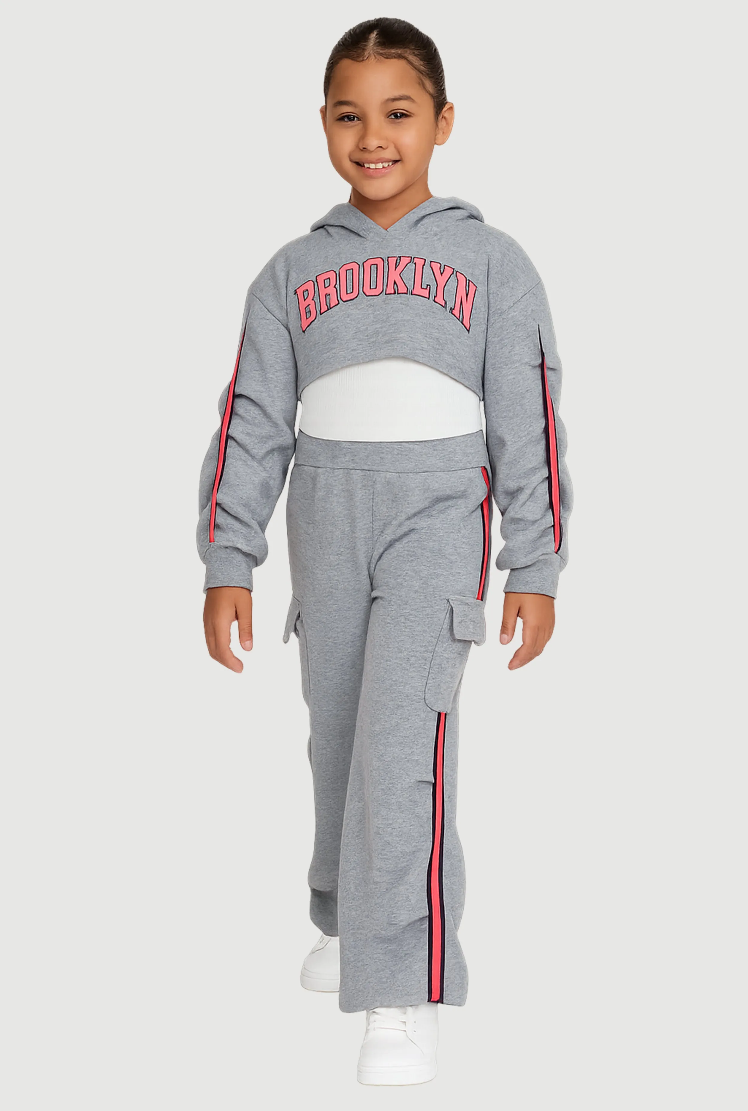 Little Girls Graphic Hoodie and Tank Top with Sweatpants sold by Rainbow