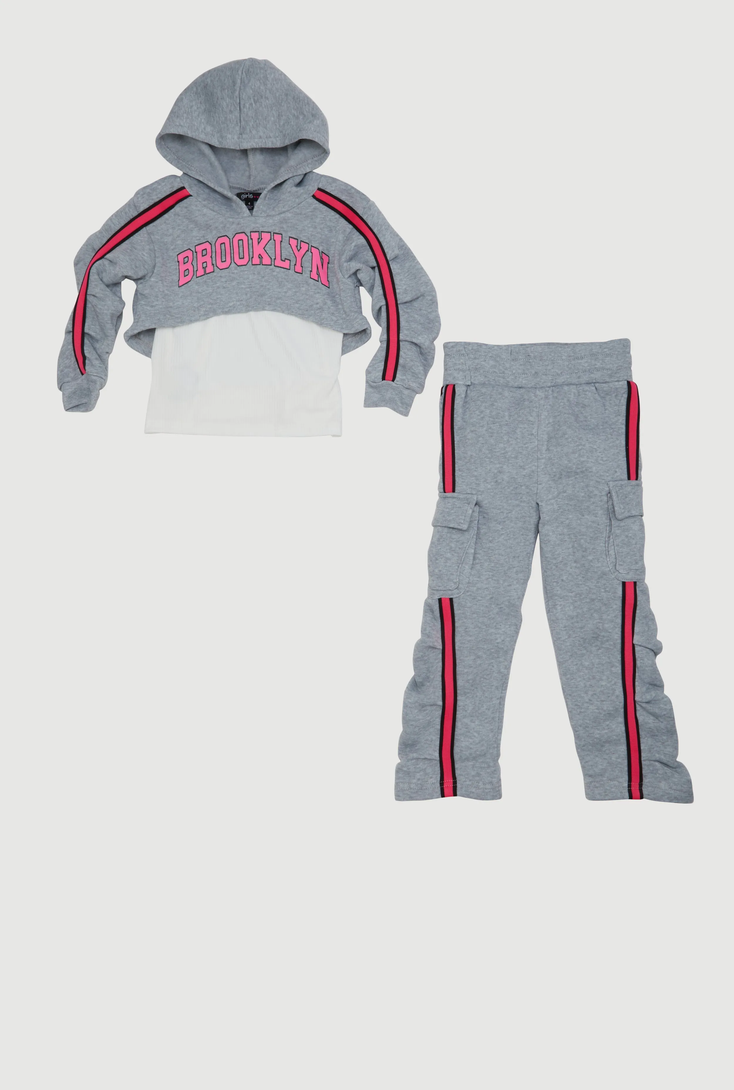 Little Girls Graphic Hoodie and Tank Top with Sweatpants sold by Rainbow product image thumbnail 2