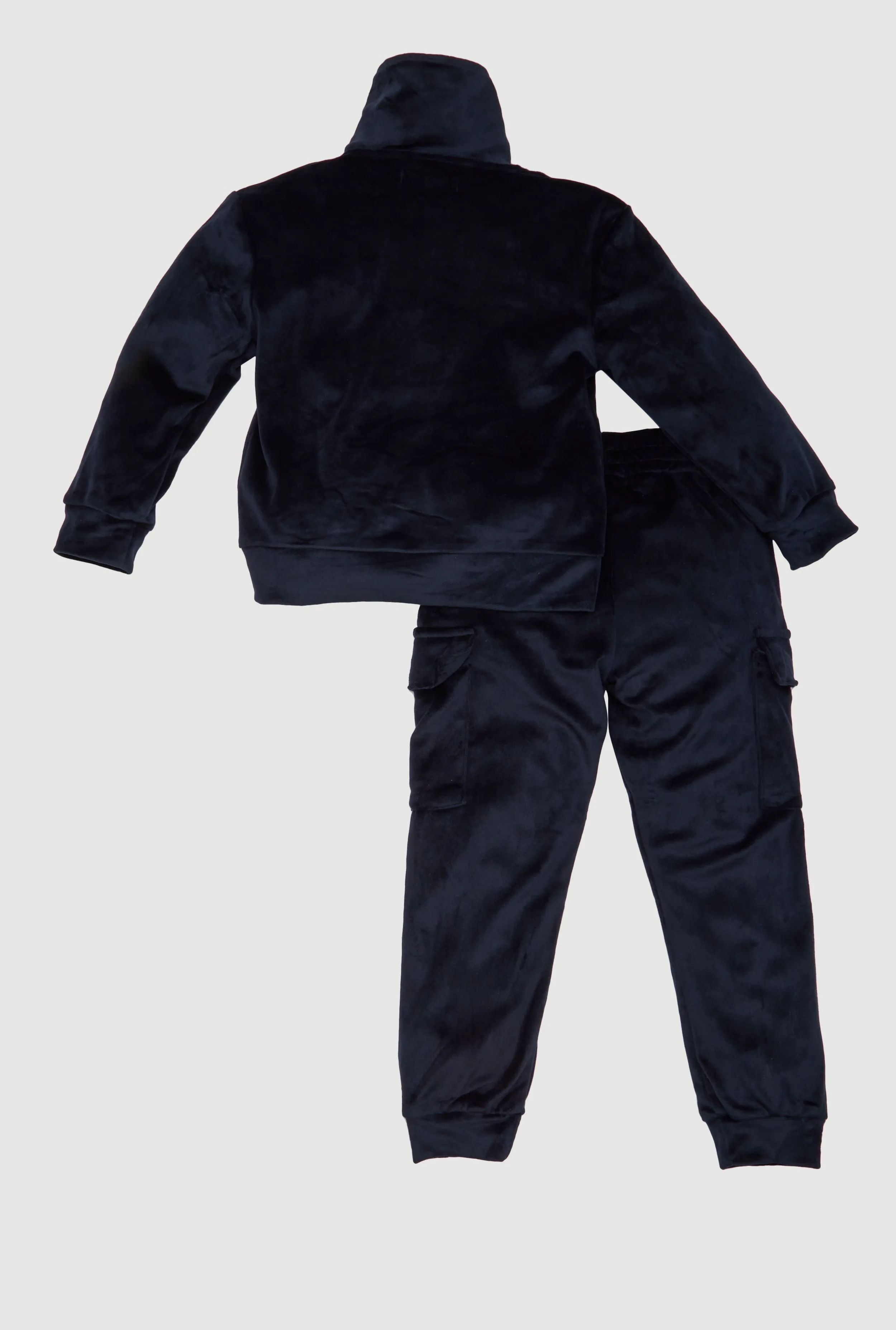 Little Girls Velour Love Graphic Sweatshirt and Cargo Joggers sold by Rainbow product image thumbnail 3