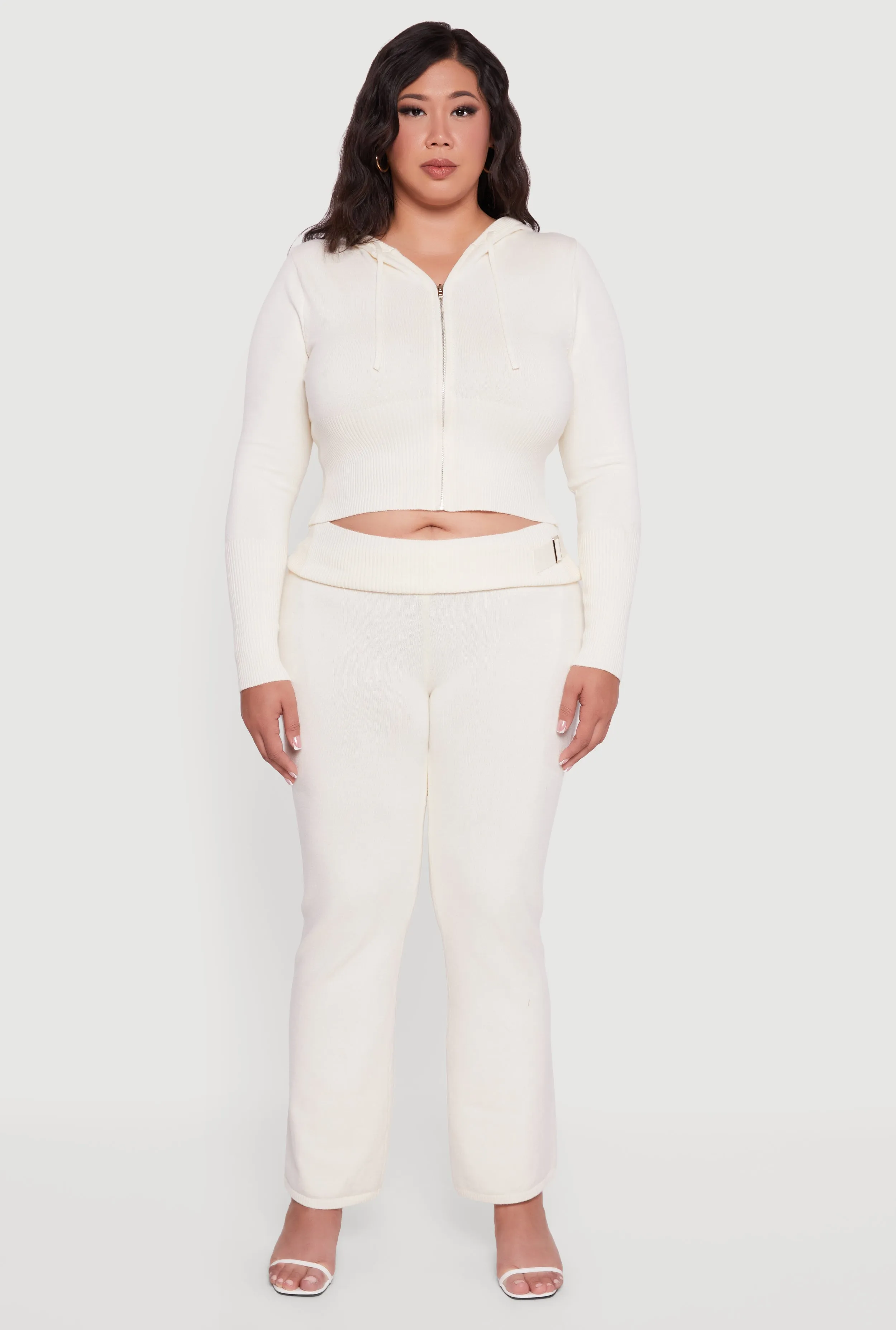 Plus Size Metallic Buckle Detail High Waisted Pants sold by Rainbow product image thumbnail 2