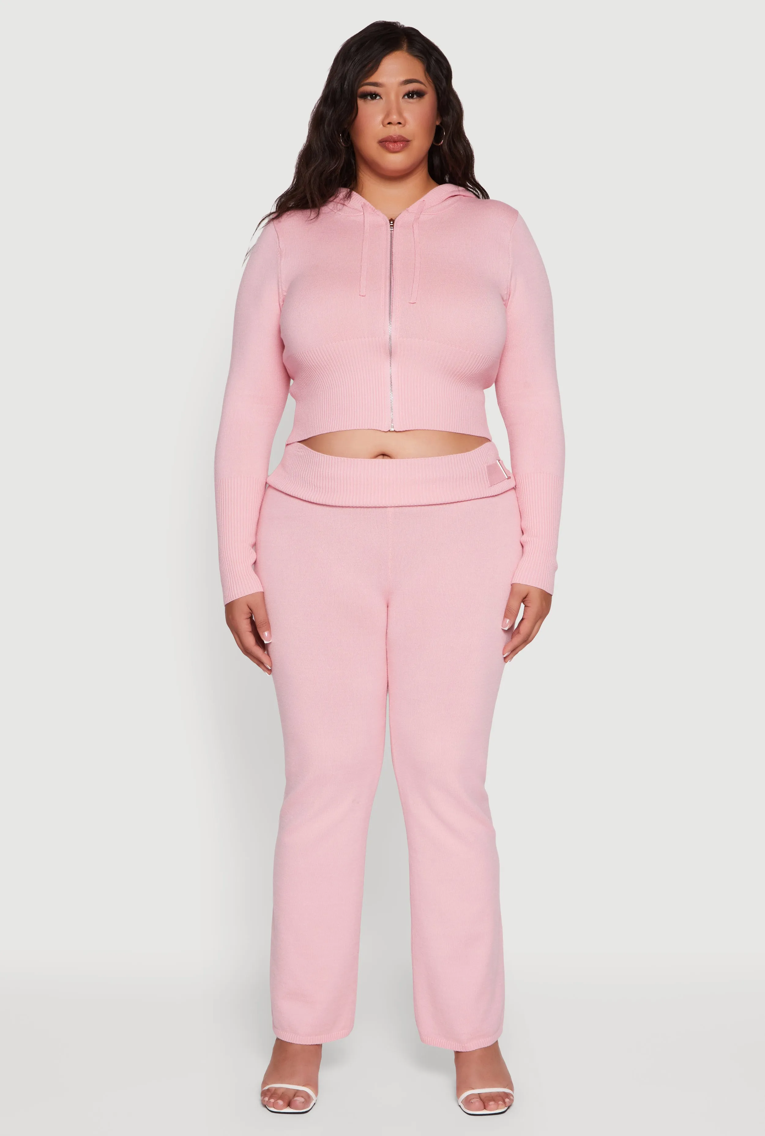 Plus Size Metallic Buckle Detail High Waisted Pants sold by Rainbow product image thumbnail 2