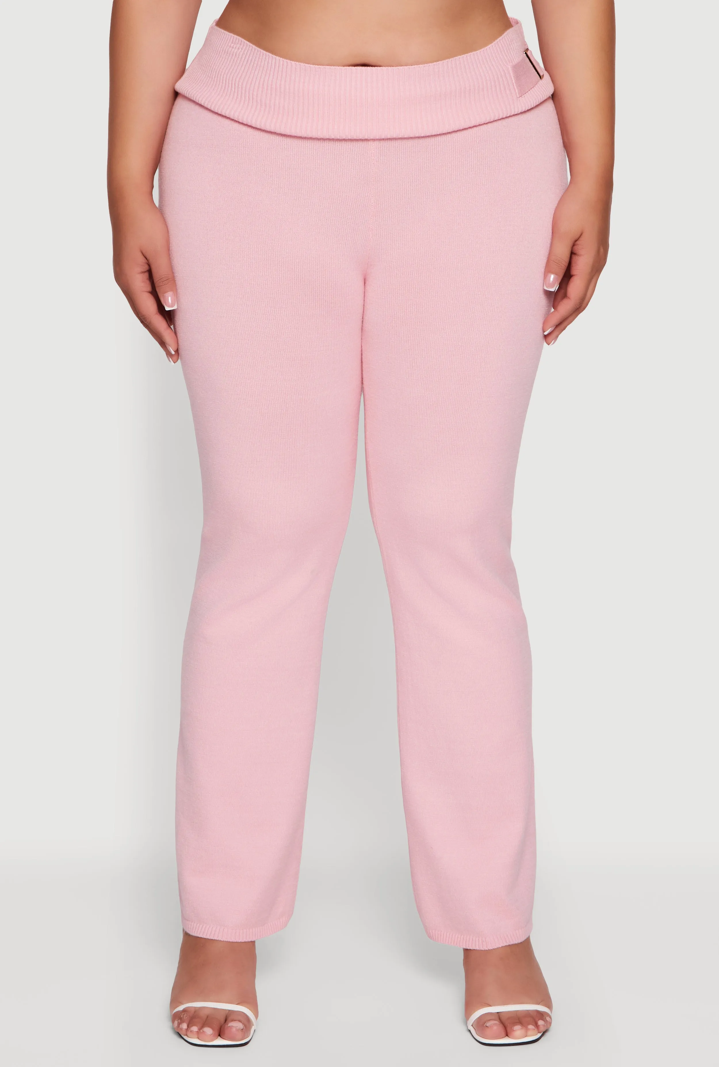 Plus Size Metallic Buckle Detail High Waisted Pants sold by Rainbow product image thumbnail 3