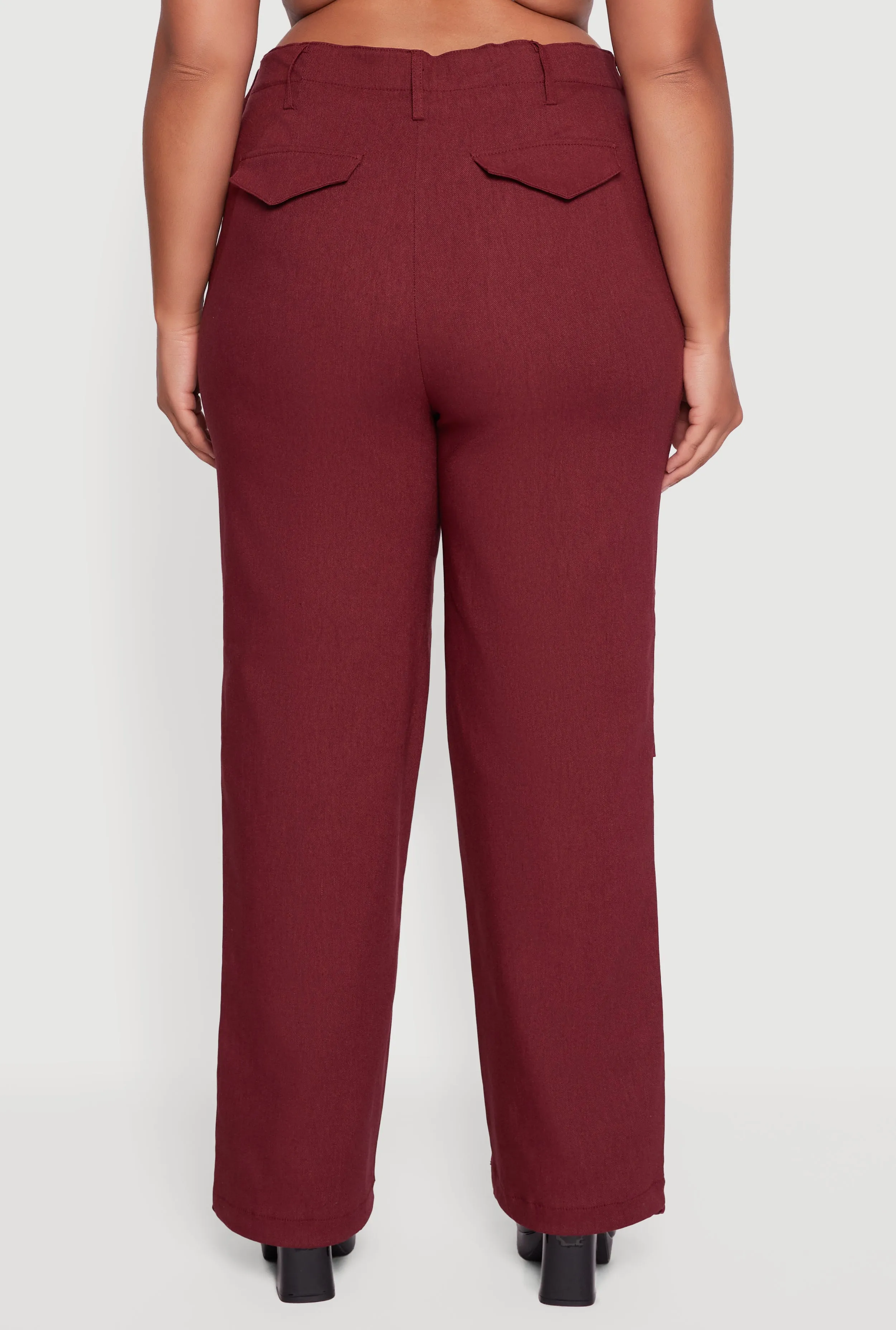 Plus Size Hyper Stretch Exposed Zip Drawstring Hem Pants sold by Rainbow product image thumbnail 5