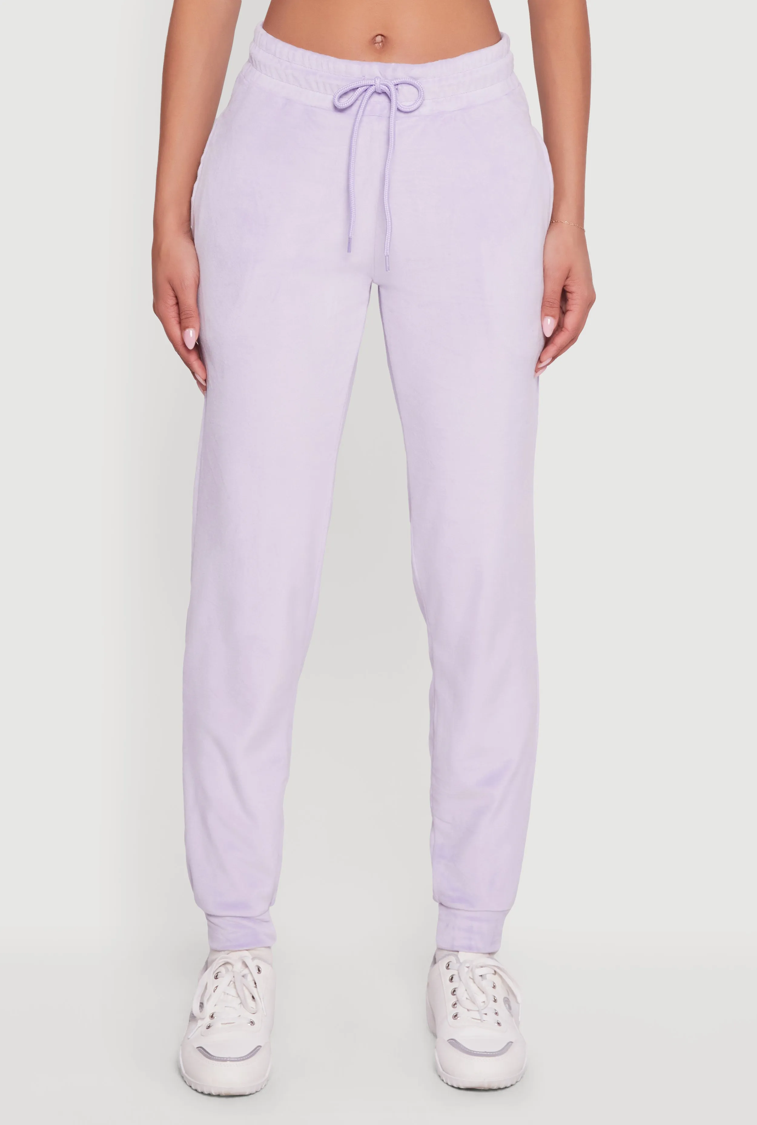 Drawstring Waist Velour Joggers sold by Rainbow product image thumbnail 3