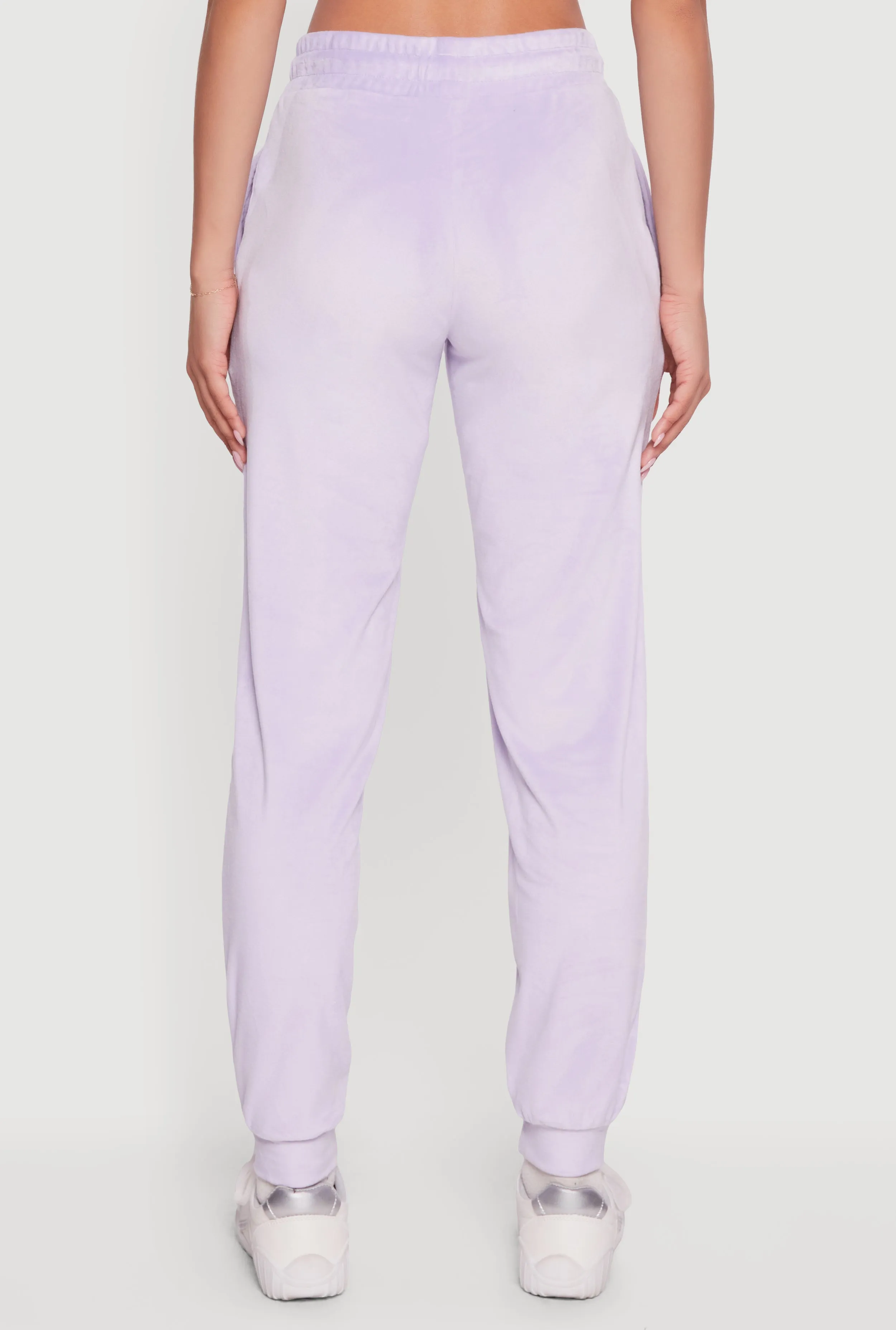 Drawstring Waist Velour Joggers sold by Rainbow product image thumbnail 5