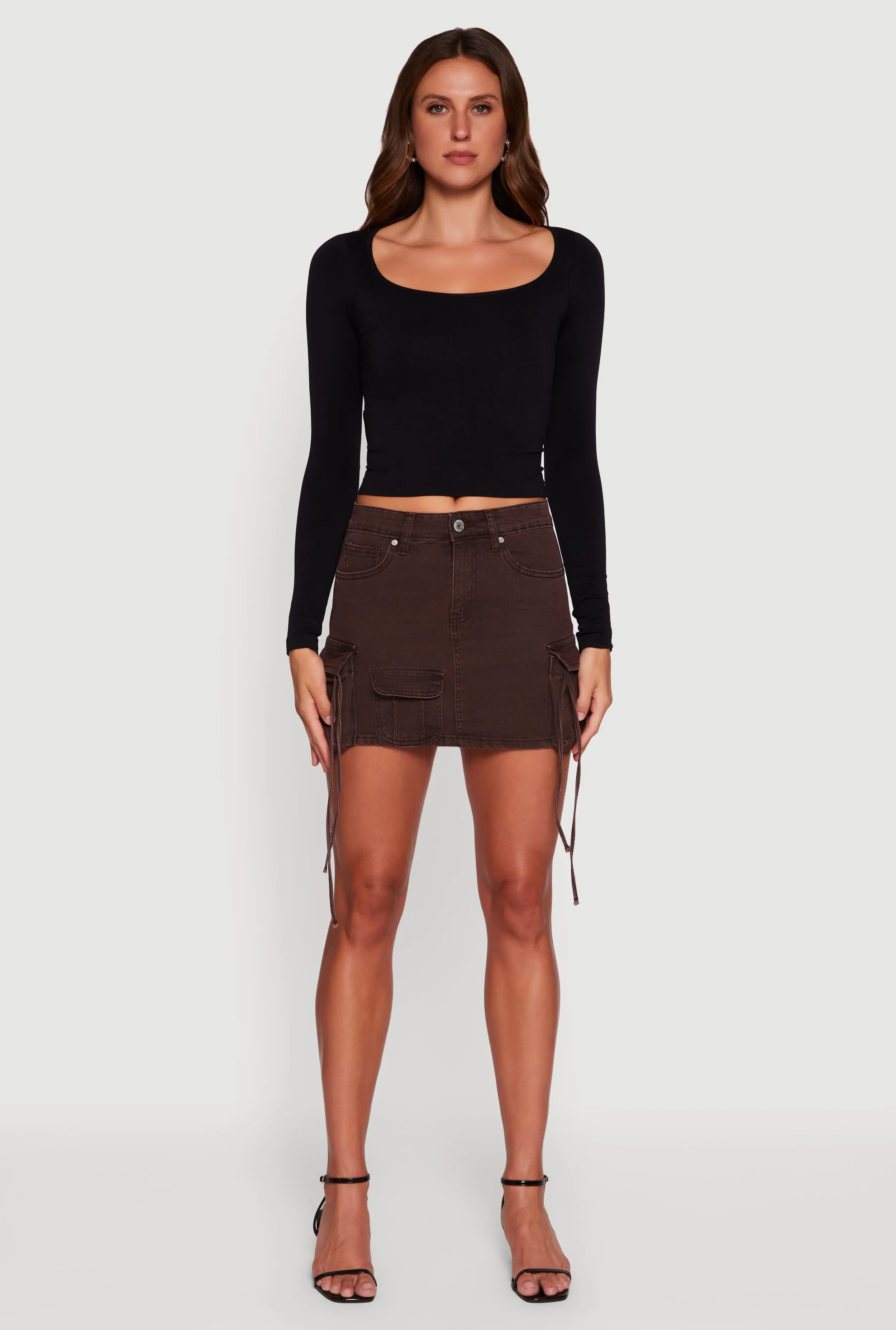 VIP Denim Cargo Mini Skirt sold by Rainbow product image thumbnail 2