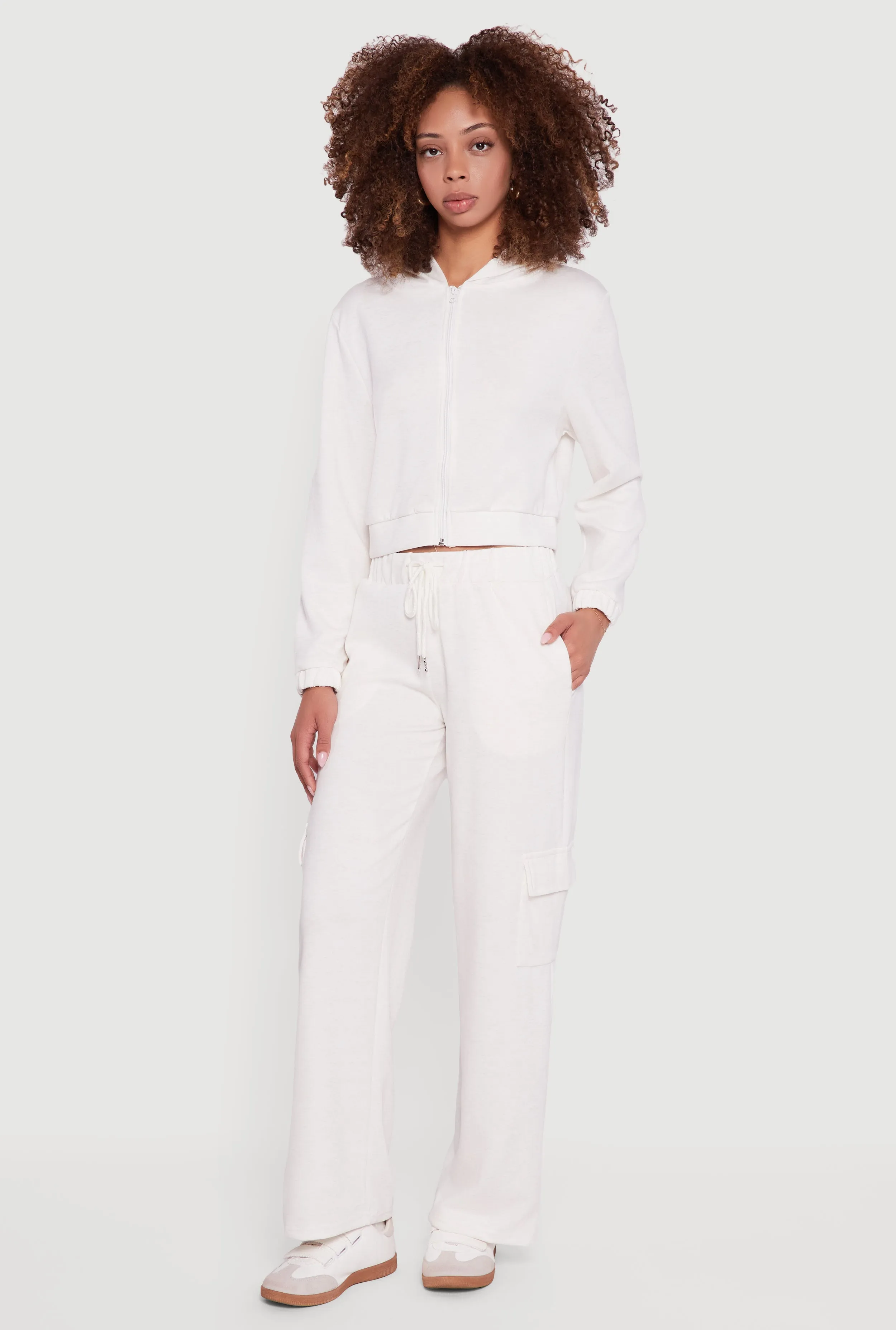 Drawstring Waist Straight Leg Cargo Sweatpants sold by Rainbow product image thumbnail 3