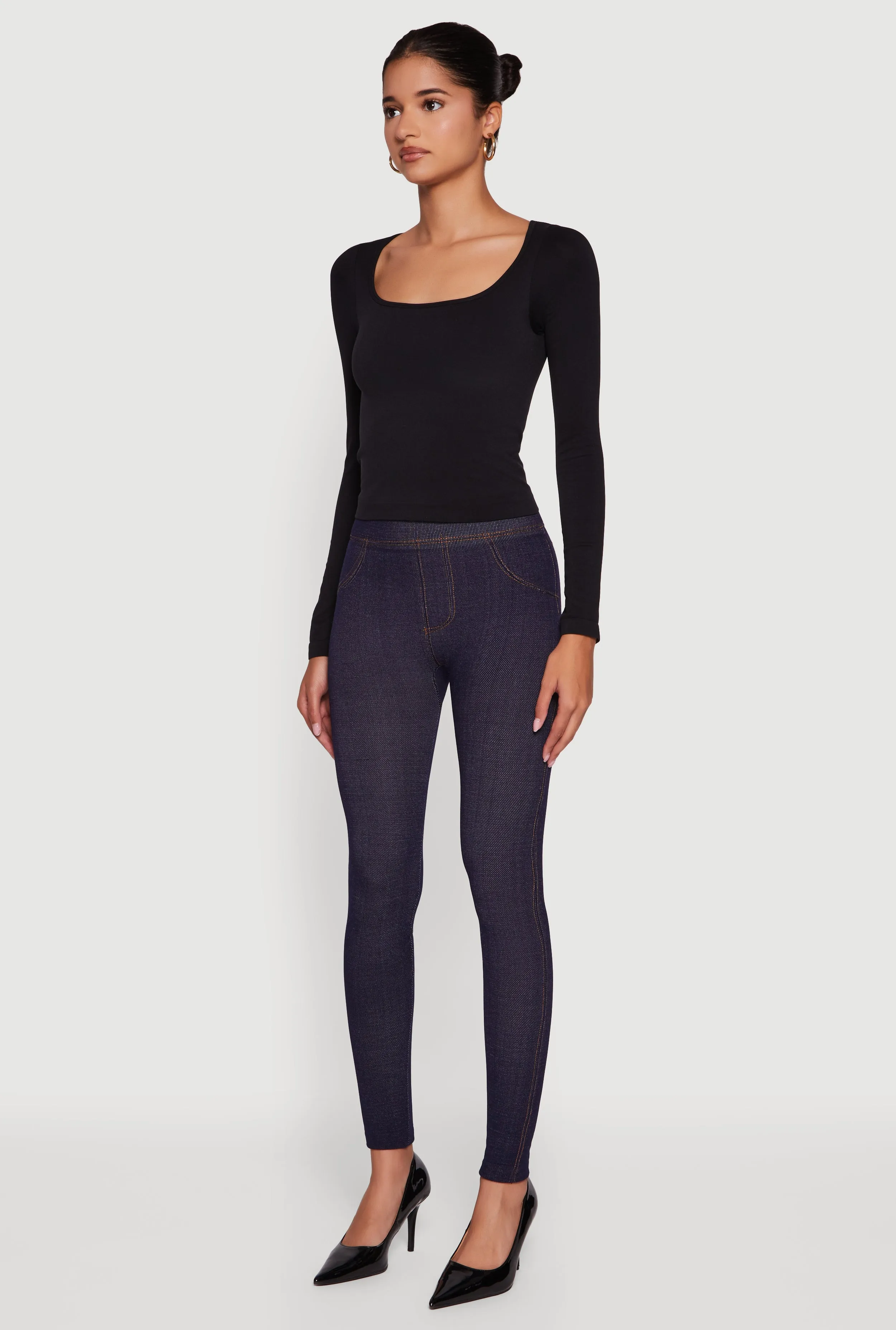 Fleece Lined High Waisted Jeggings sold by Rainbow product image thumbnail 3