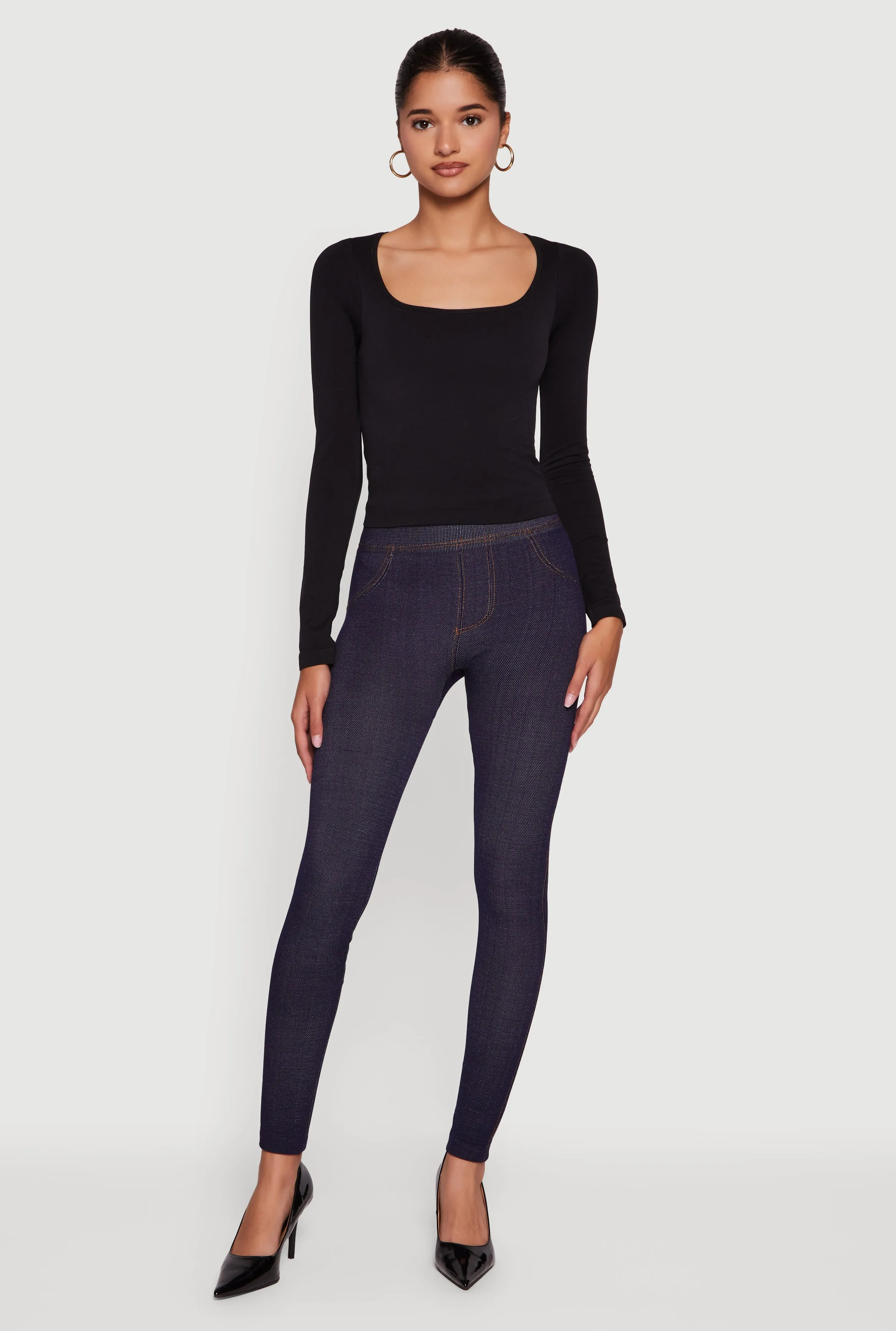 Fleece Lined High Waisted Jeggings sold by Rainbow