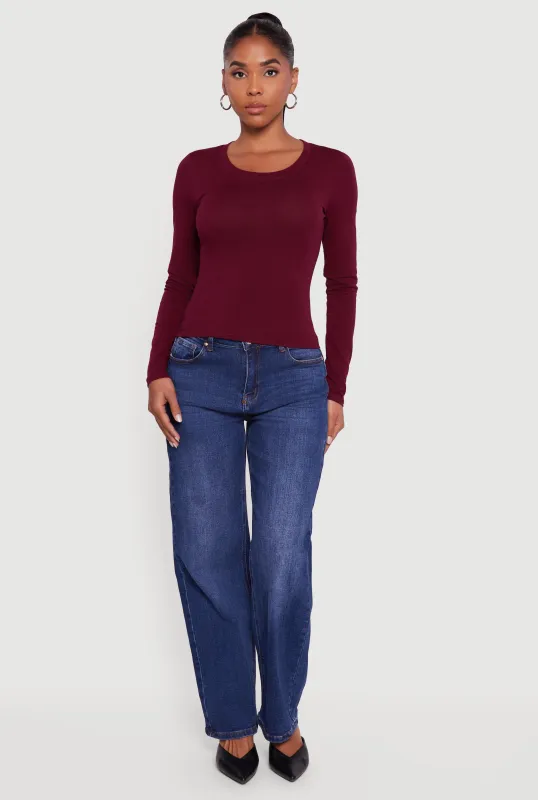 Long Sleeve Scoop Neck Tee sold by Rainbow