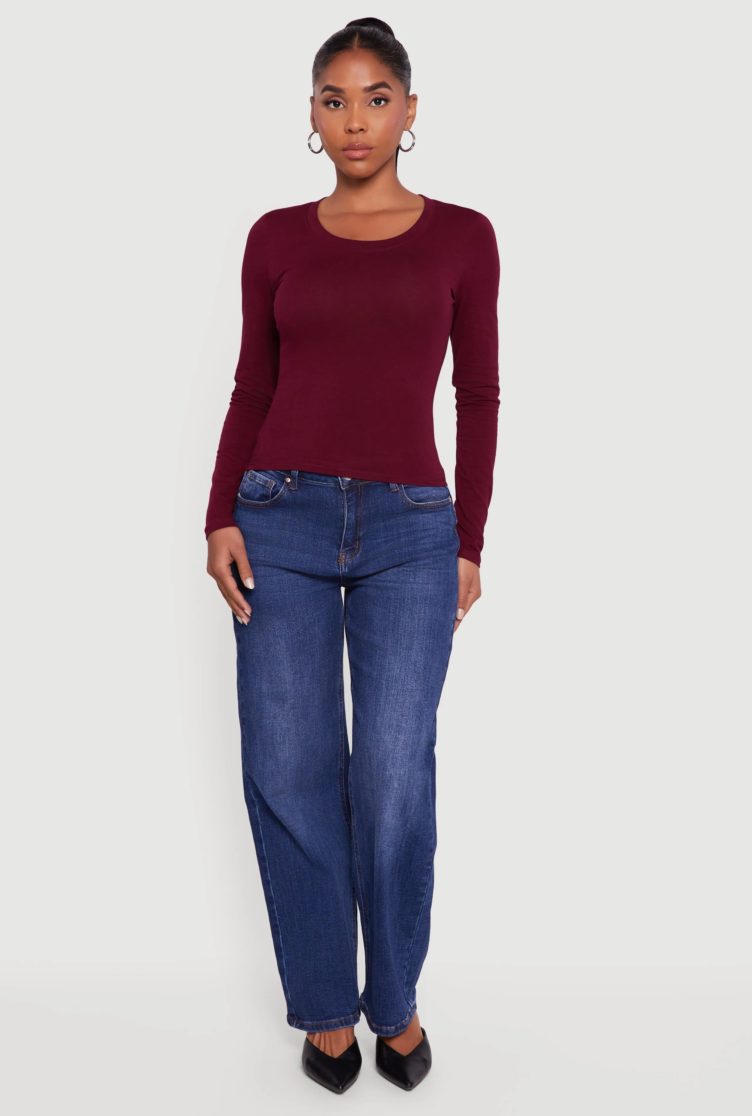 Long Sleeve Scoop Neck Tee sold by Rainbow