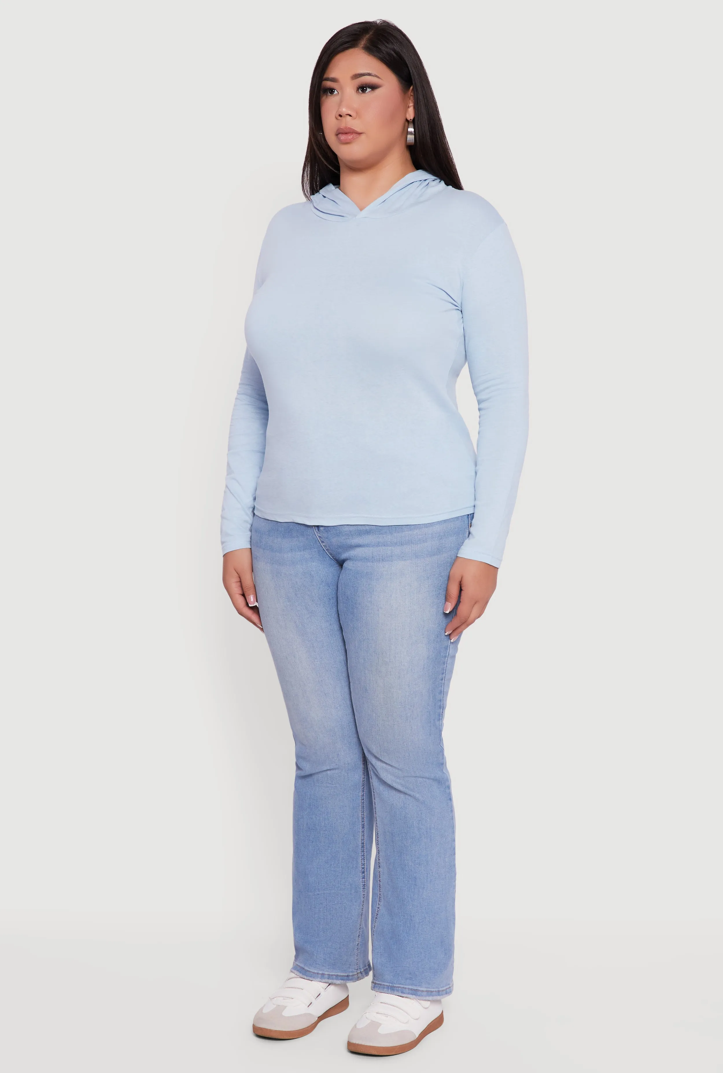 Plus Size Long Sleeve Pullover Hoodie sold by Rainbow product image thumbnail 5