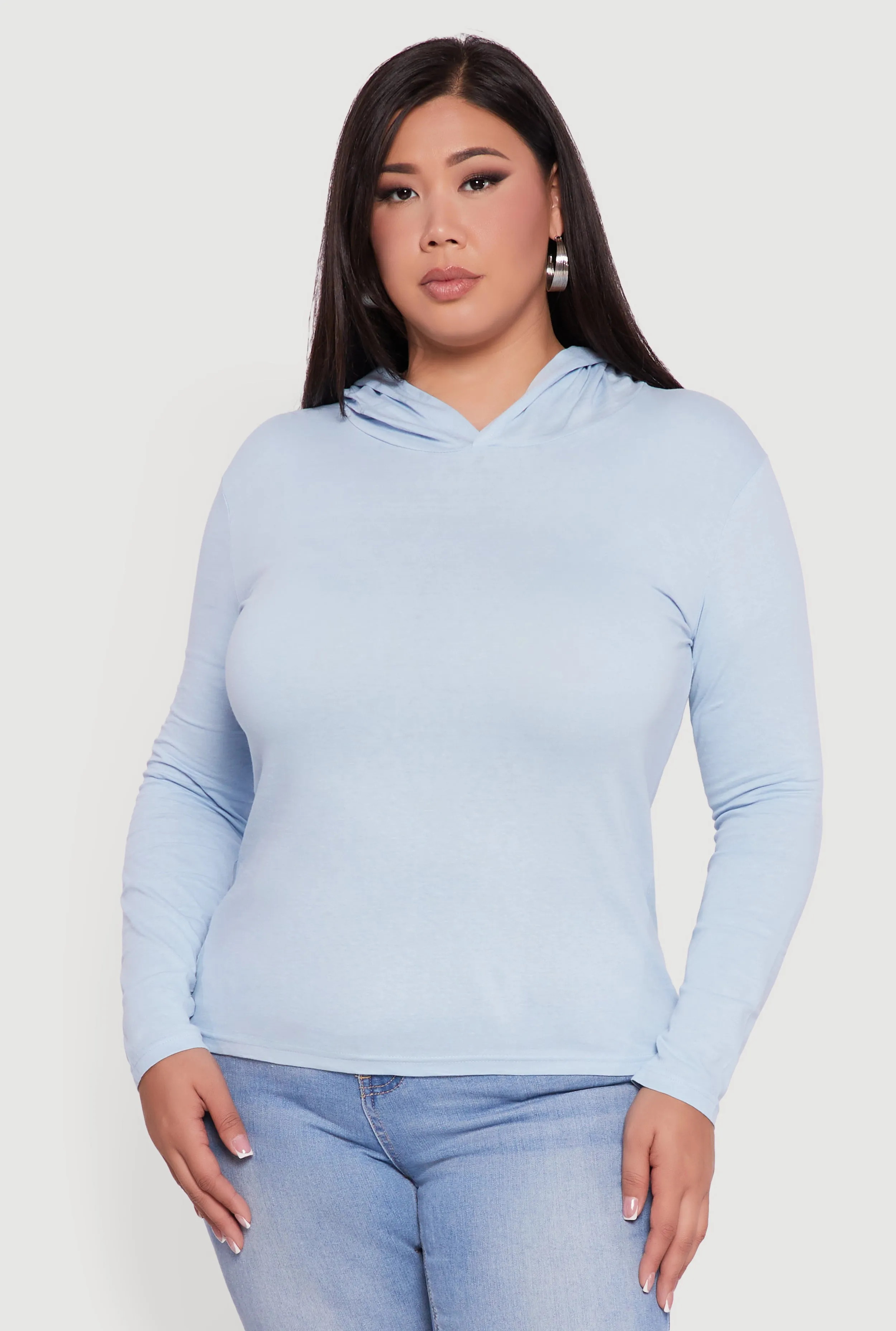 Plus Size Long Sleeve Pullover Hoodie sold by Rainbow product image thumbnail 2