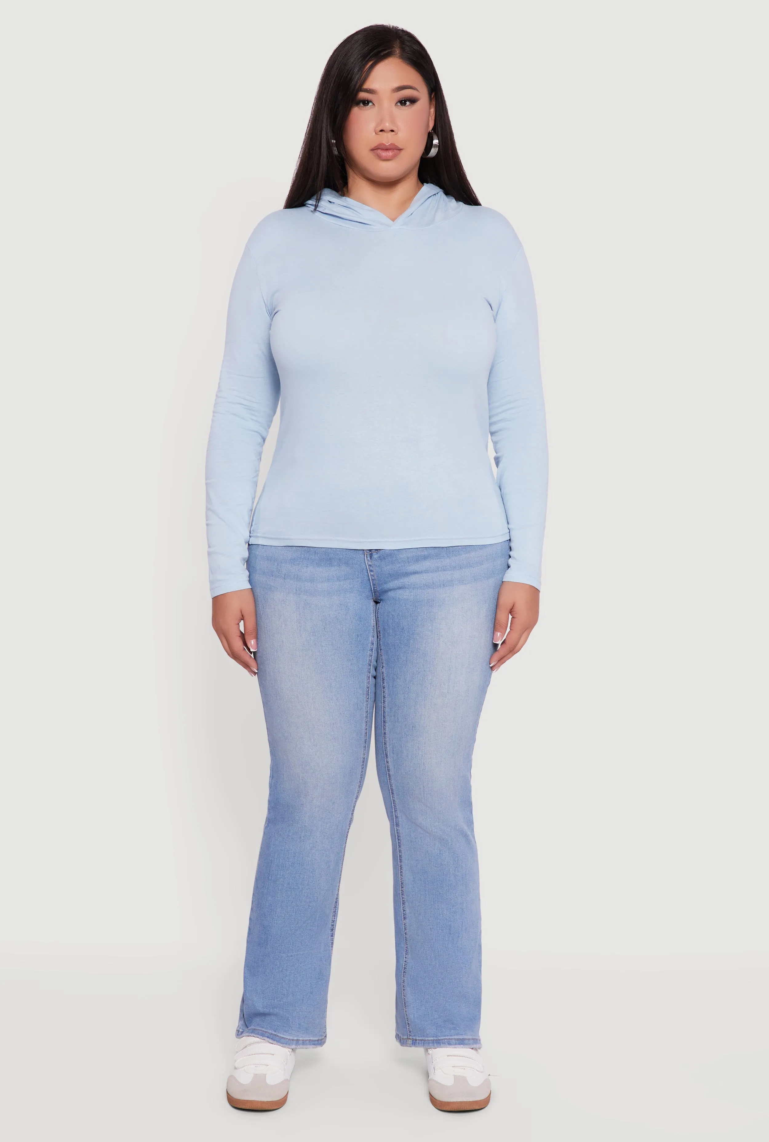 Plus Size Long Sleeve Pullover Hoodie sold by Rainbow product image thumbnail 3