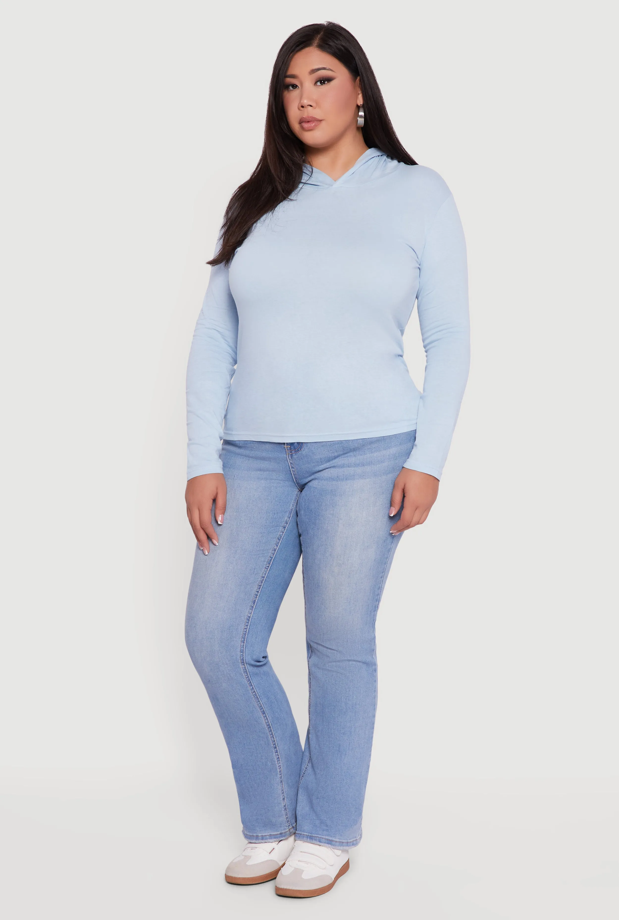 Plus Size Long Sleeve Pullover Hoodie sold by Rainbow product image thumbnail 4