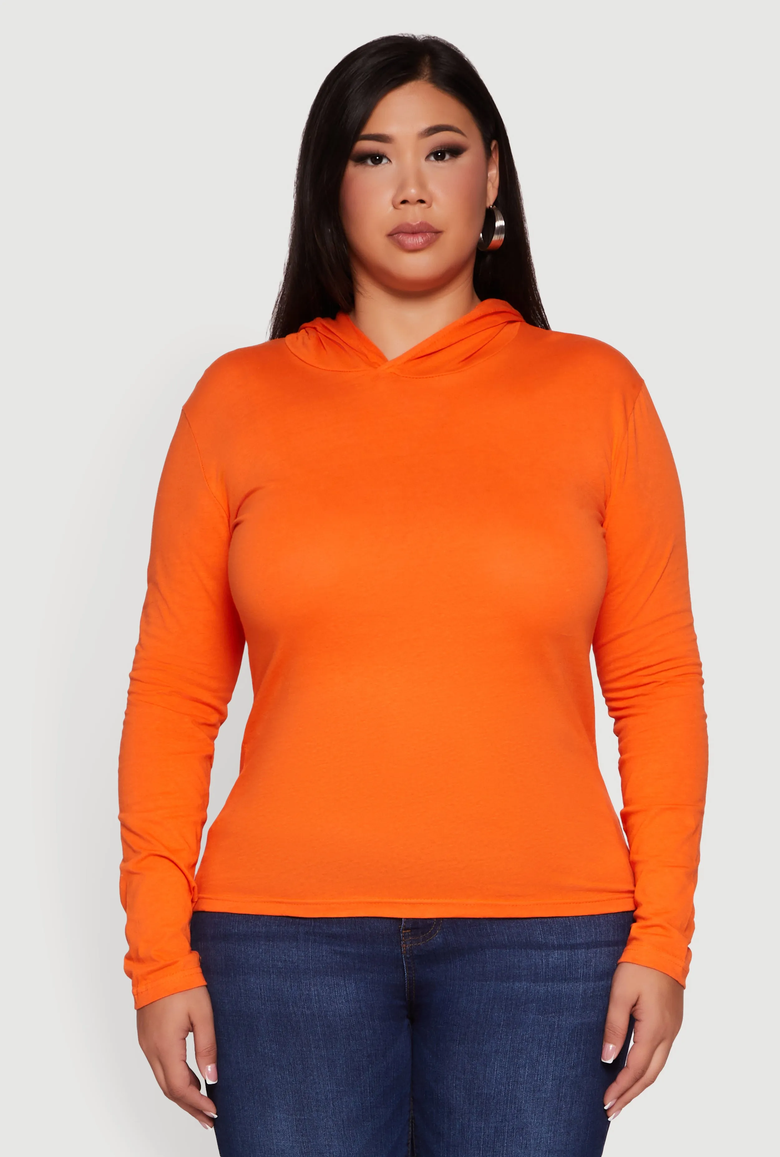 Plus Size Long Sleeve Pullover Hoodie sold by Rainbow product image thumbnail 2