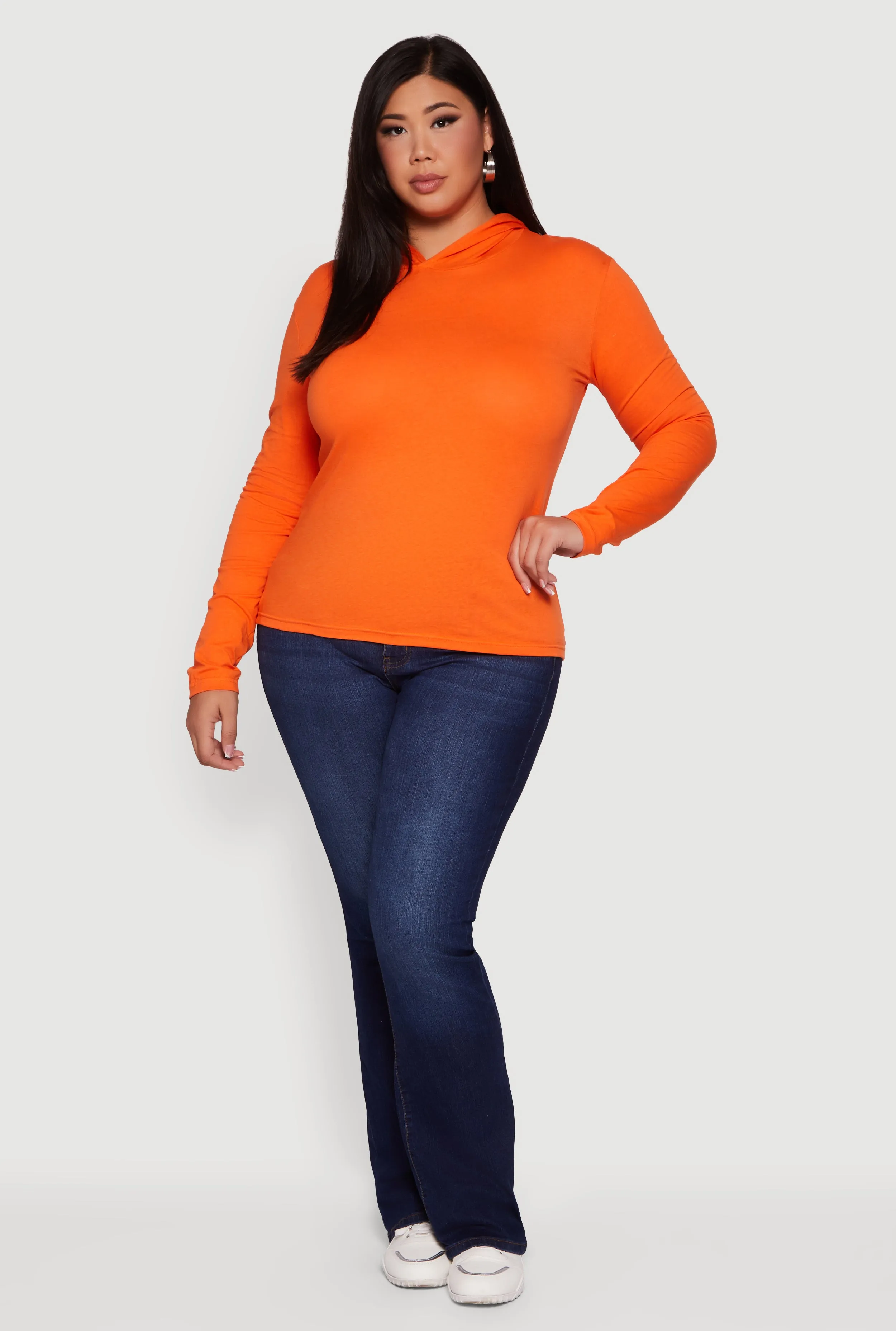 Plus Size Long Sleeve Pullover Hoodie sold by Rainbow product image thumbnail 3