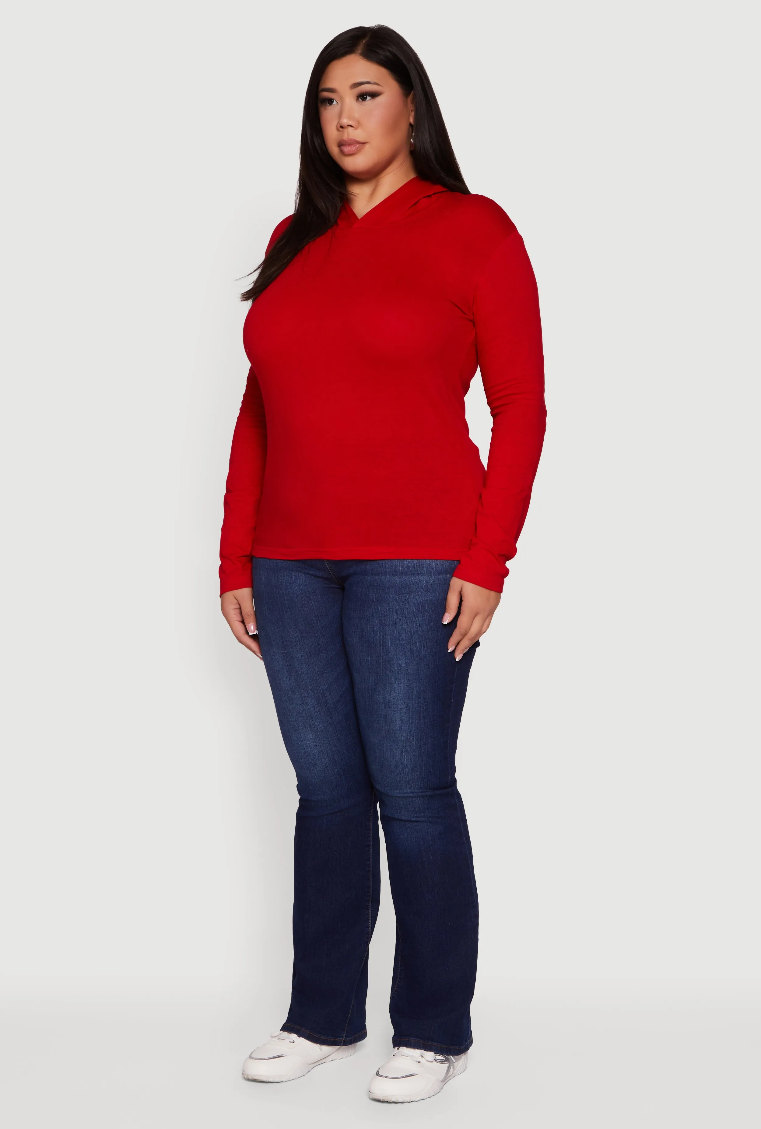 Plus Size Long Sleeve Pullover Hoodie sold by Rainbow product image thumbnail 5