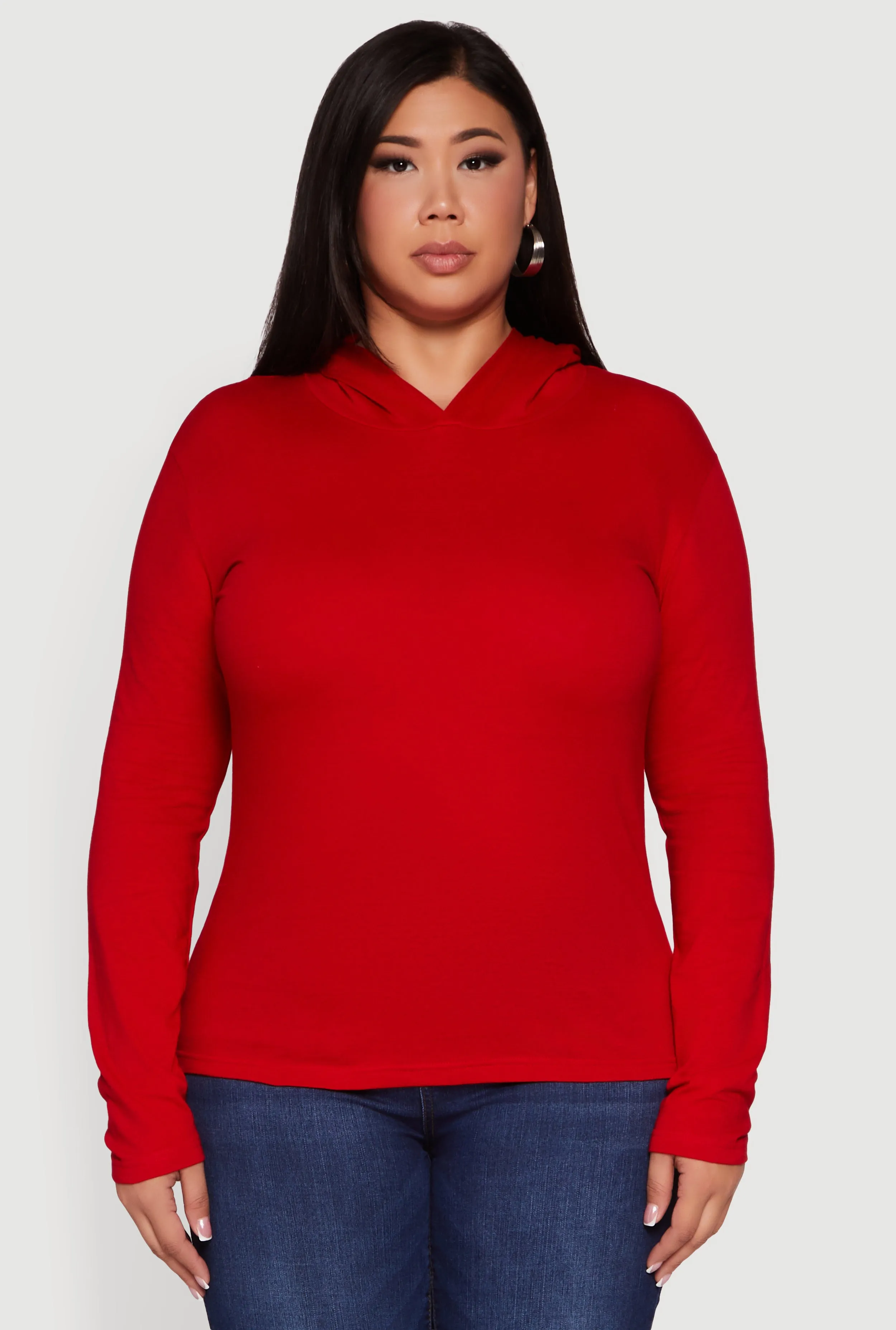 Plus Size Long Sleeve Pullover Hoodie sold by Rainbow product image thumbnail 2