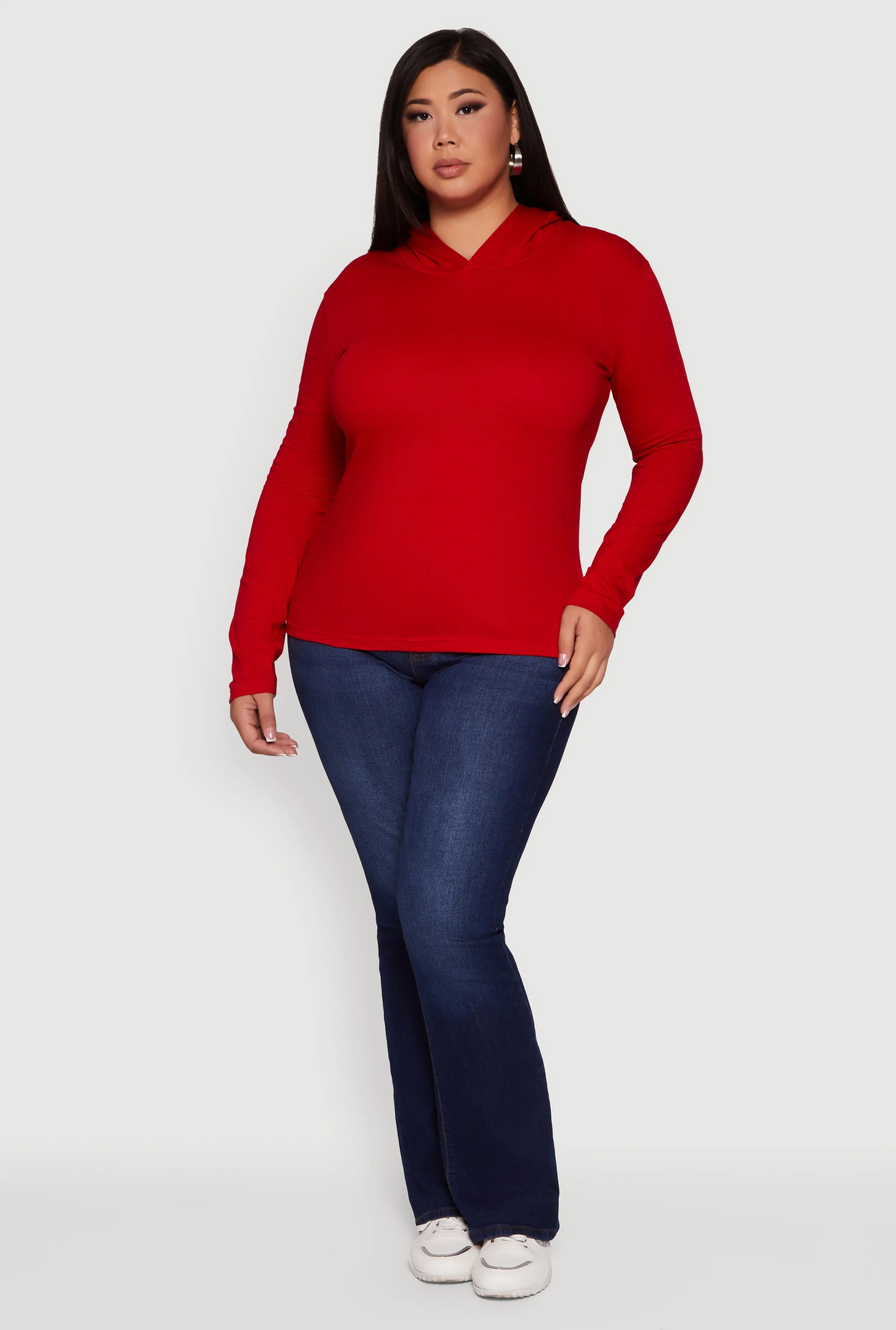 Plus Size Long Sleeve Pullover Hoodie sold by Rainbow product image thumbnail 3