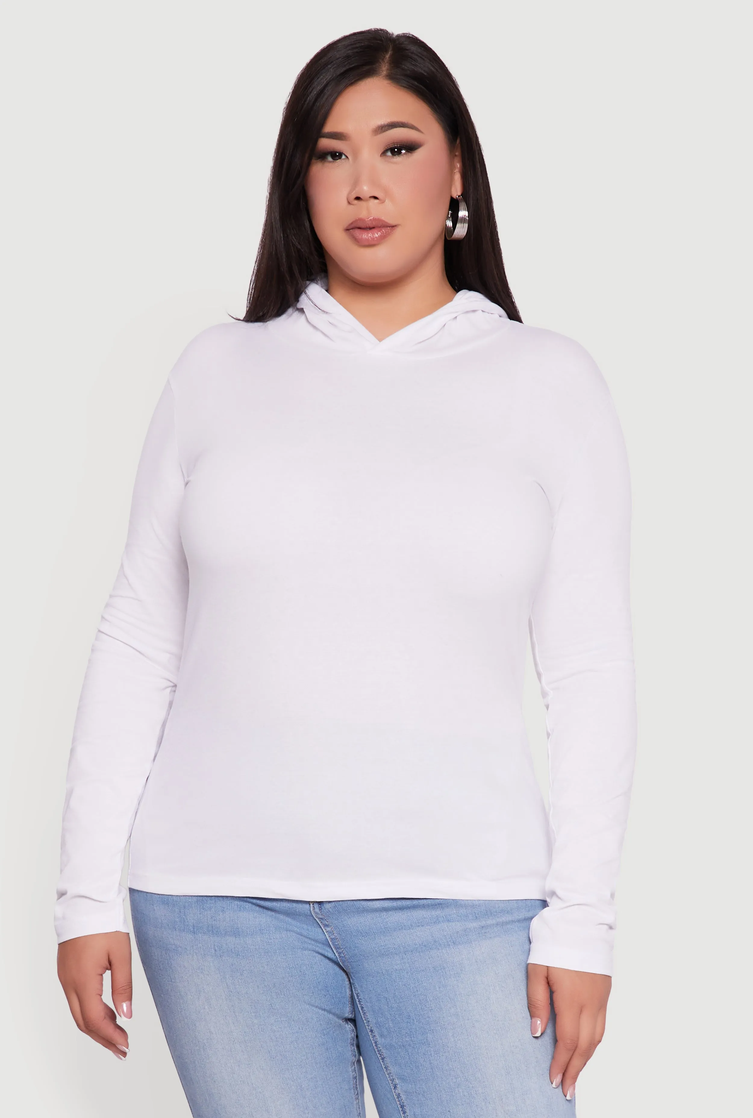 Plus Size Long Sleeve Pullover Hoodie sold by Rainbow product image thumbnail 2