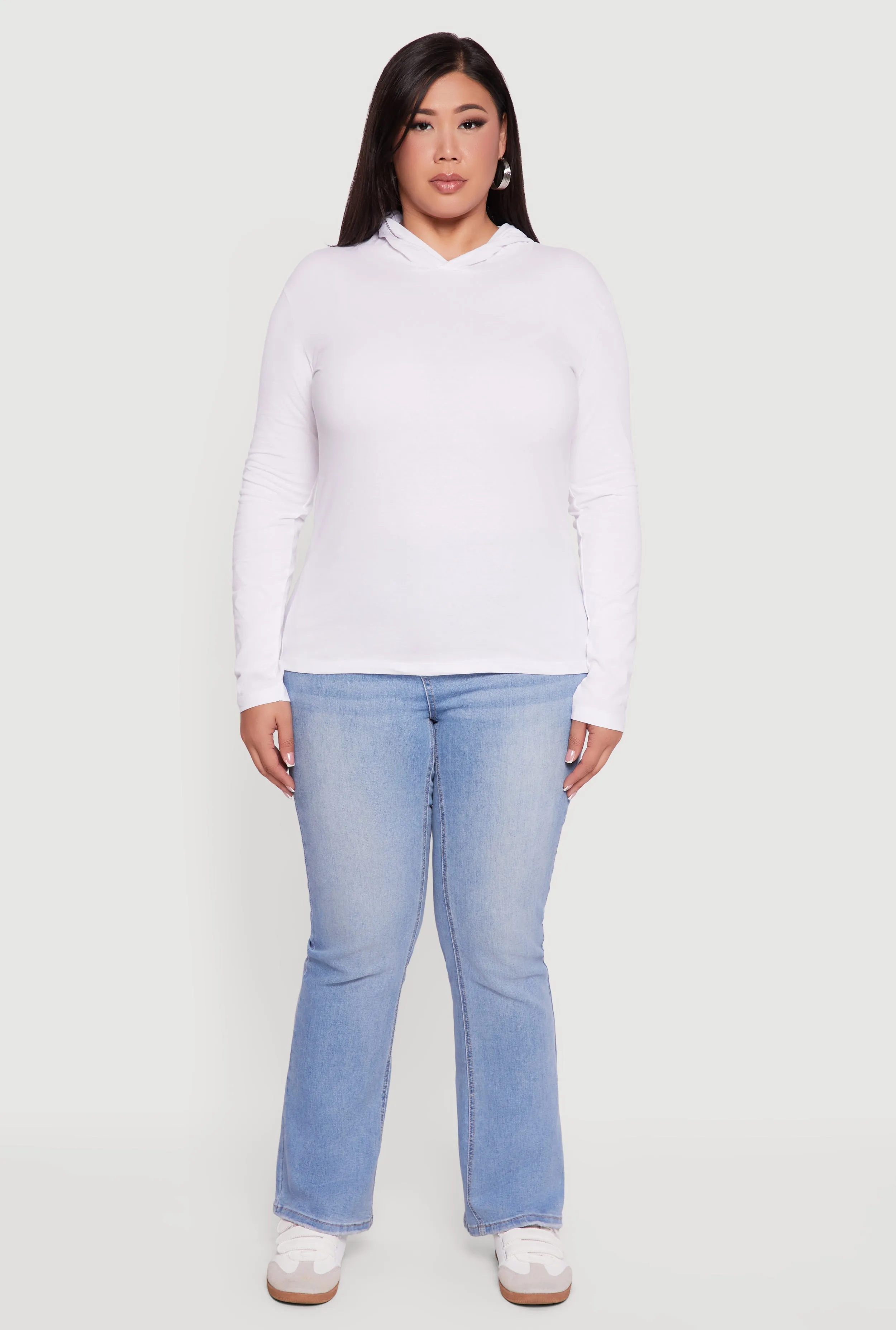 Plus Size Long Sleeve Pullover Hoodie sold by Rainbow product image thumbnail 3