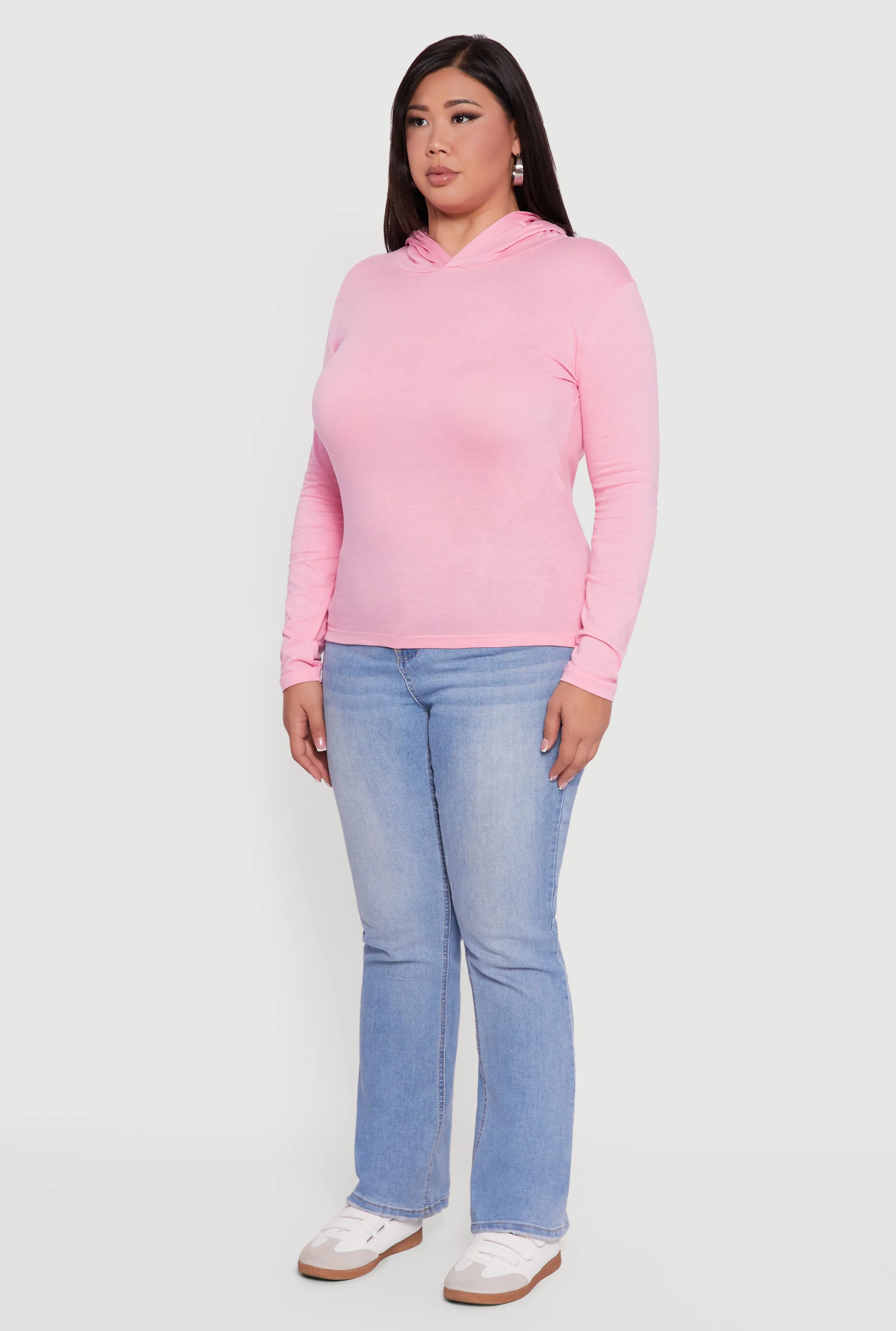Plus Size Long Sleeve Pullover Hoodie sold by Rainbow product image thumbnail 5
