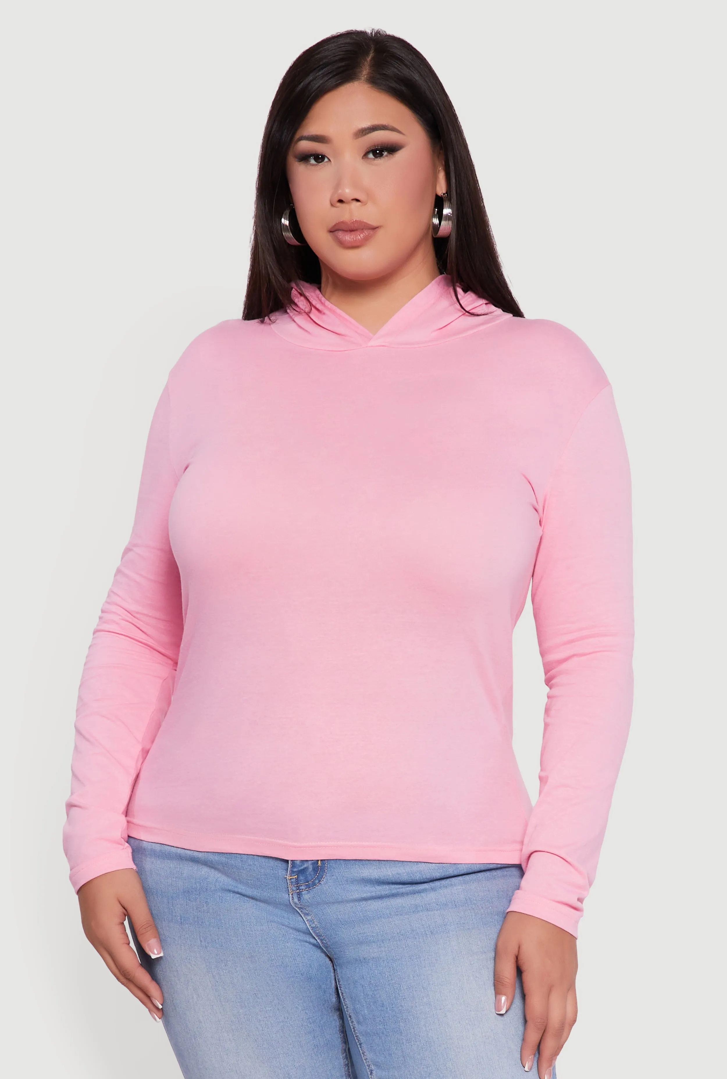 Plus Size Long Sleeve Pullover Hoodie sold by Rainbow product image thumbnail 2