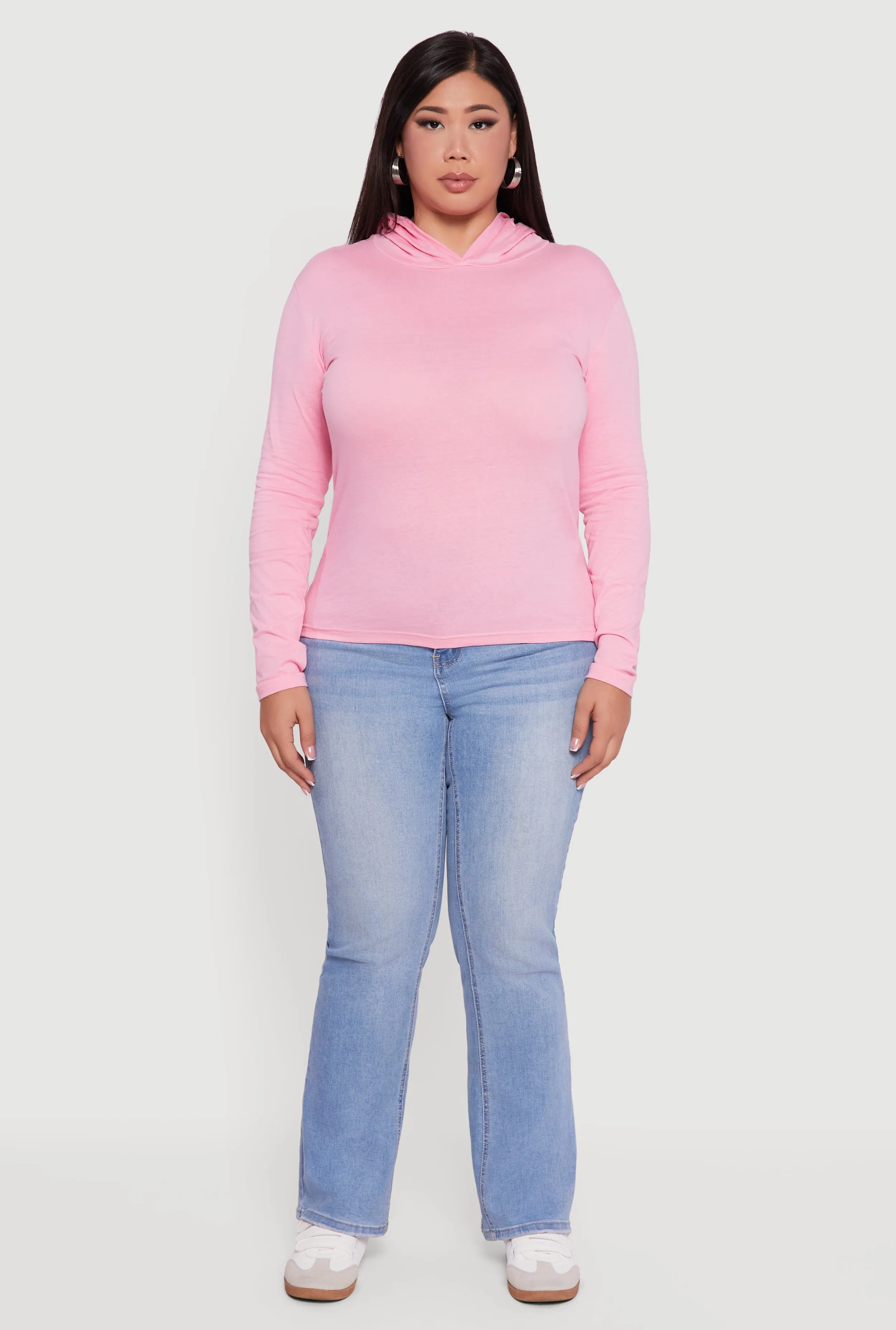 Plus Size Long Sleeve Pullover Hoodie sold by Rainbow product image thumbnail 3