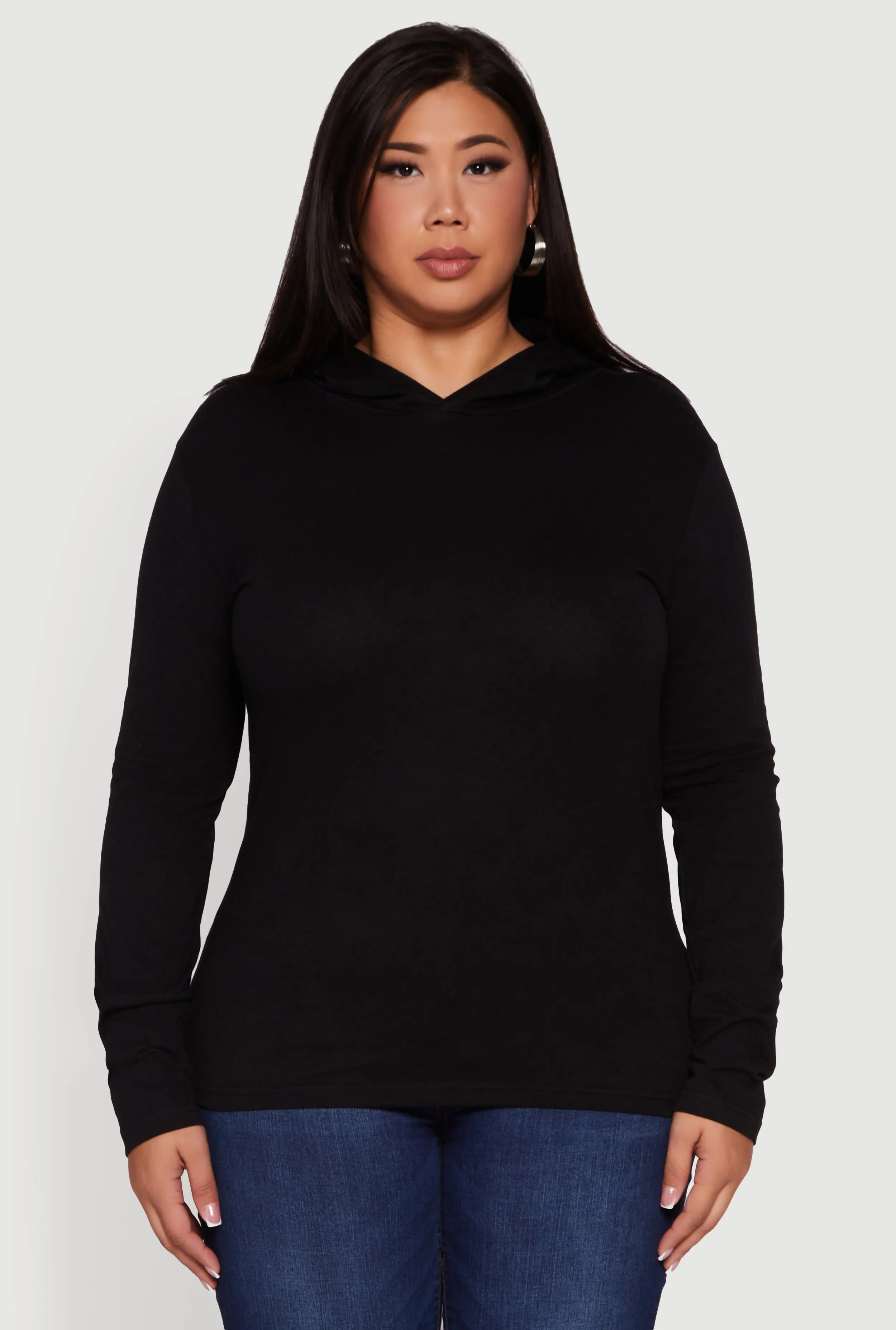 Plus Size Long Sleeve Pullover Hoodie sold by Rainbow product image thumbnail 2