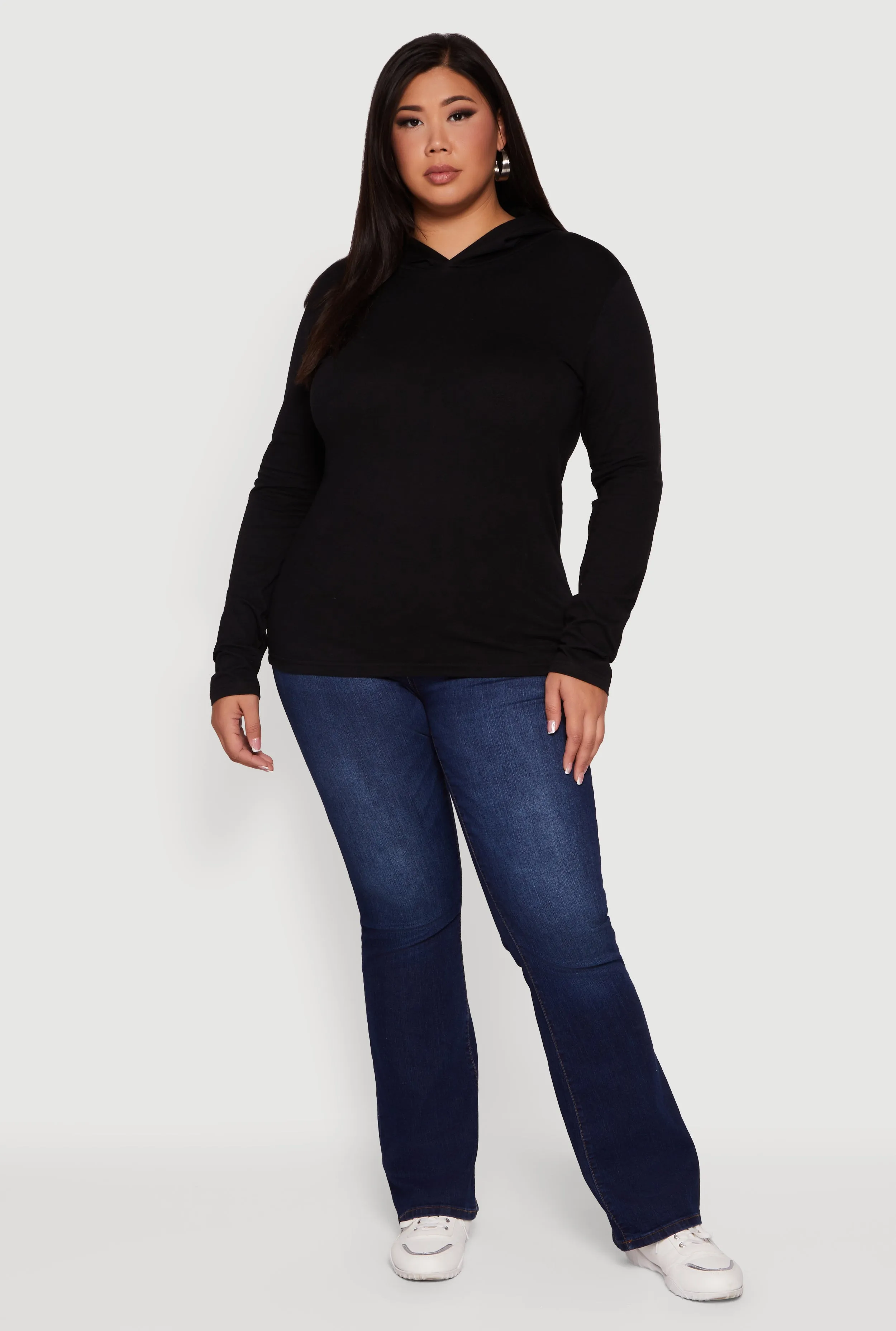 Plus Size Long Sleeve Pullover Hoodie sold by Rainbow product image thumbnail 3