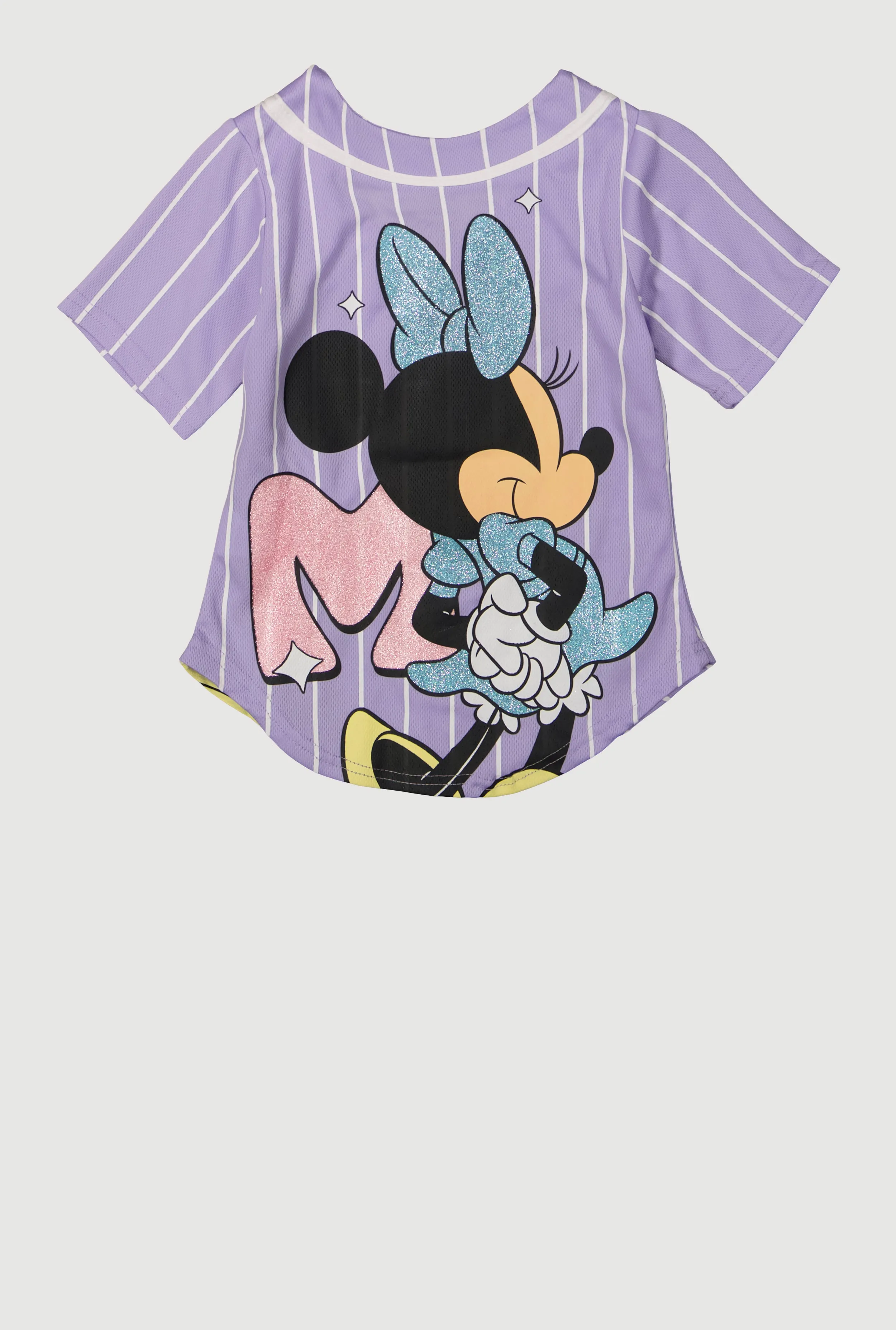 Little Girls Minnie Striped Baseball Graphic Tee sold by Rainbow product image thumbnail 3