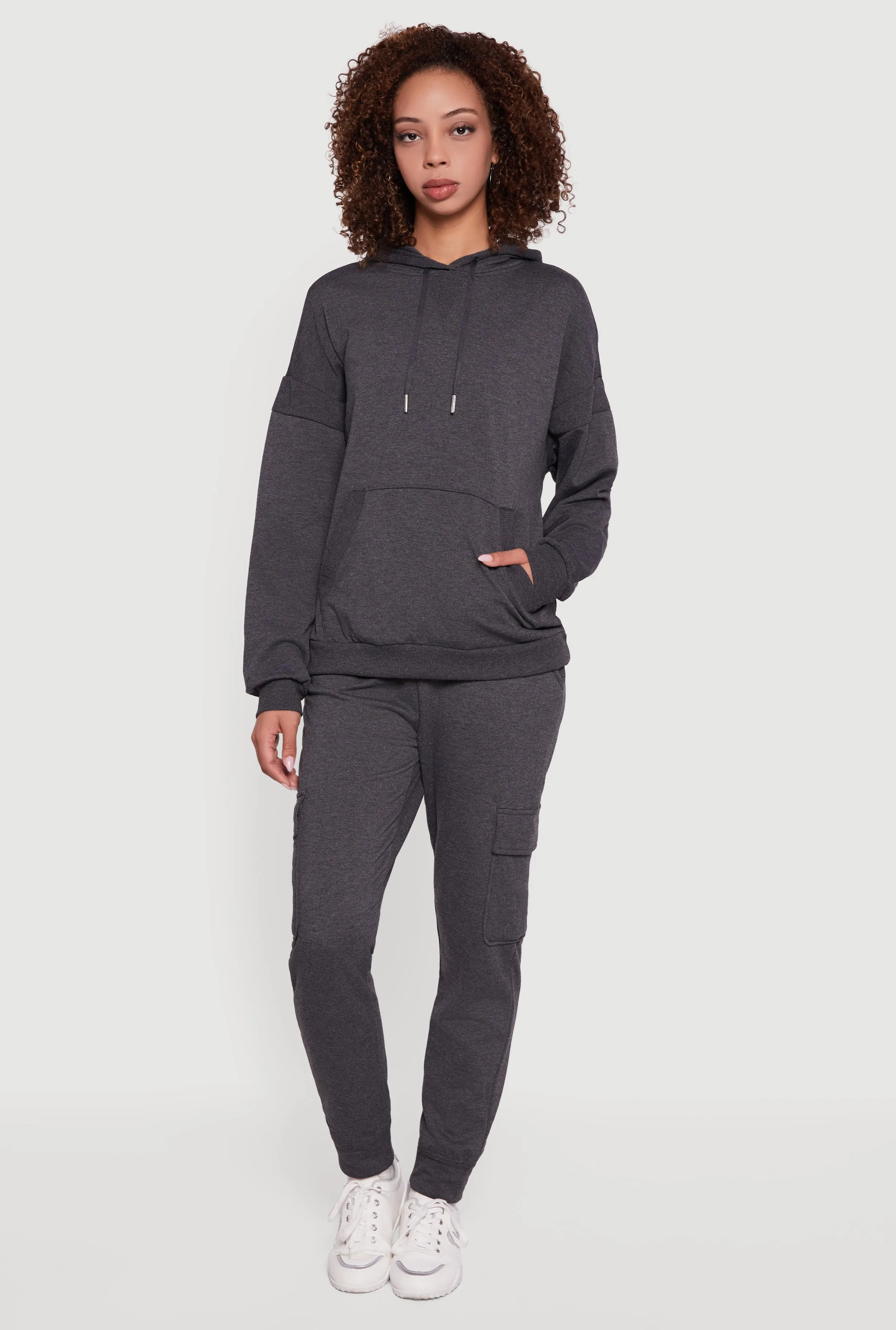 Fleece Kangaroo Pocket Pullover Hoodie sold by Rainbow product image thumbnail 3