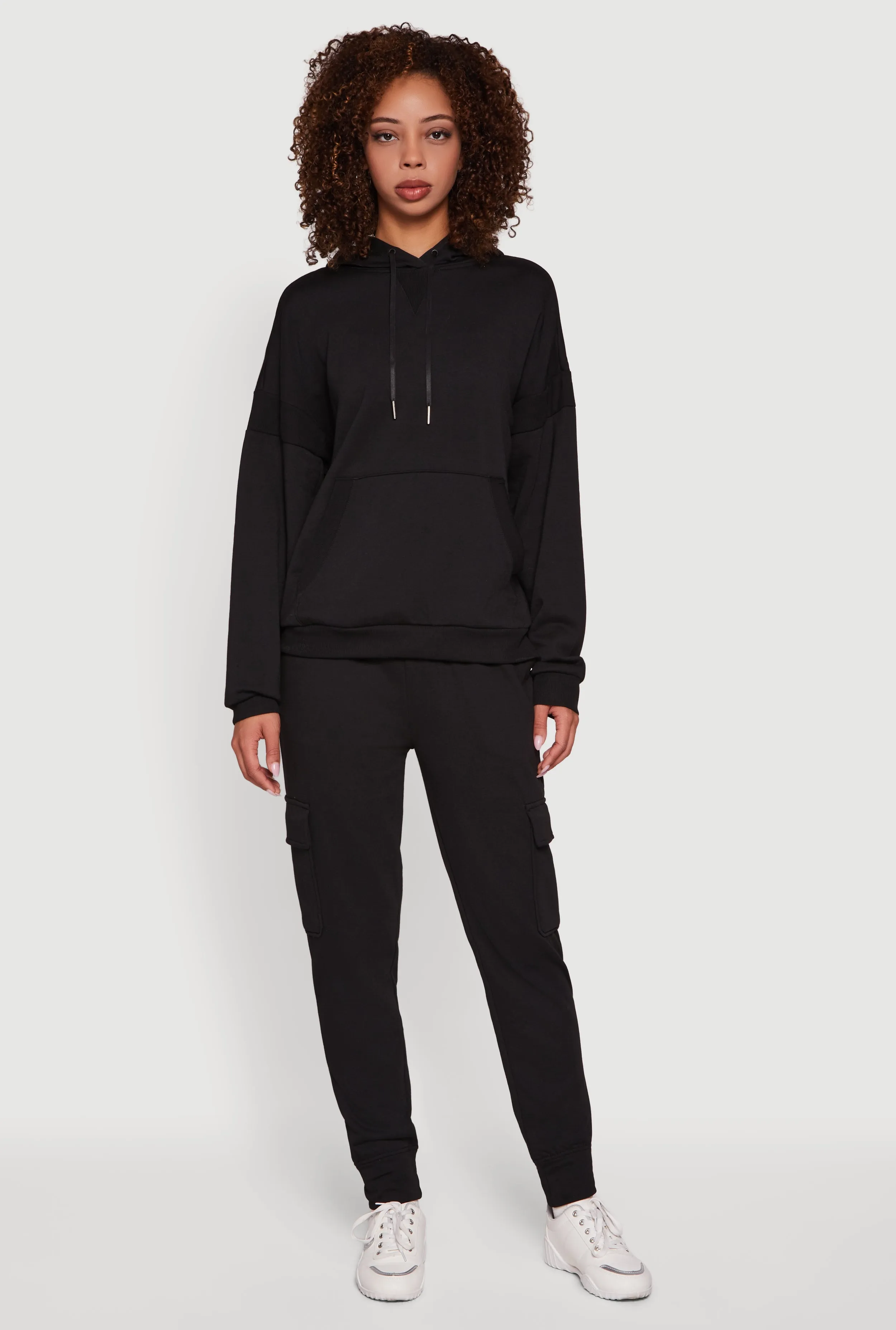 Fleece Kangaroo Pocket Pullover Hoodie sold by Rainbow product image thumbnail 2