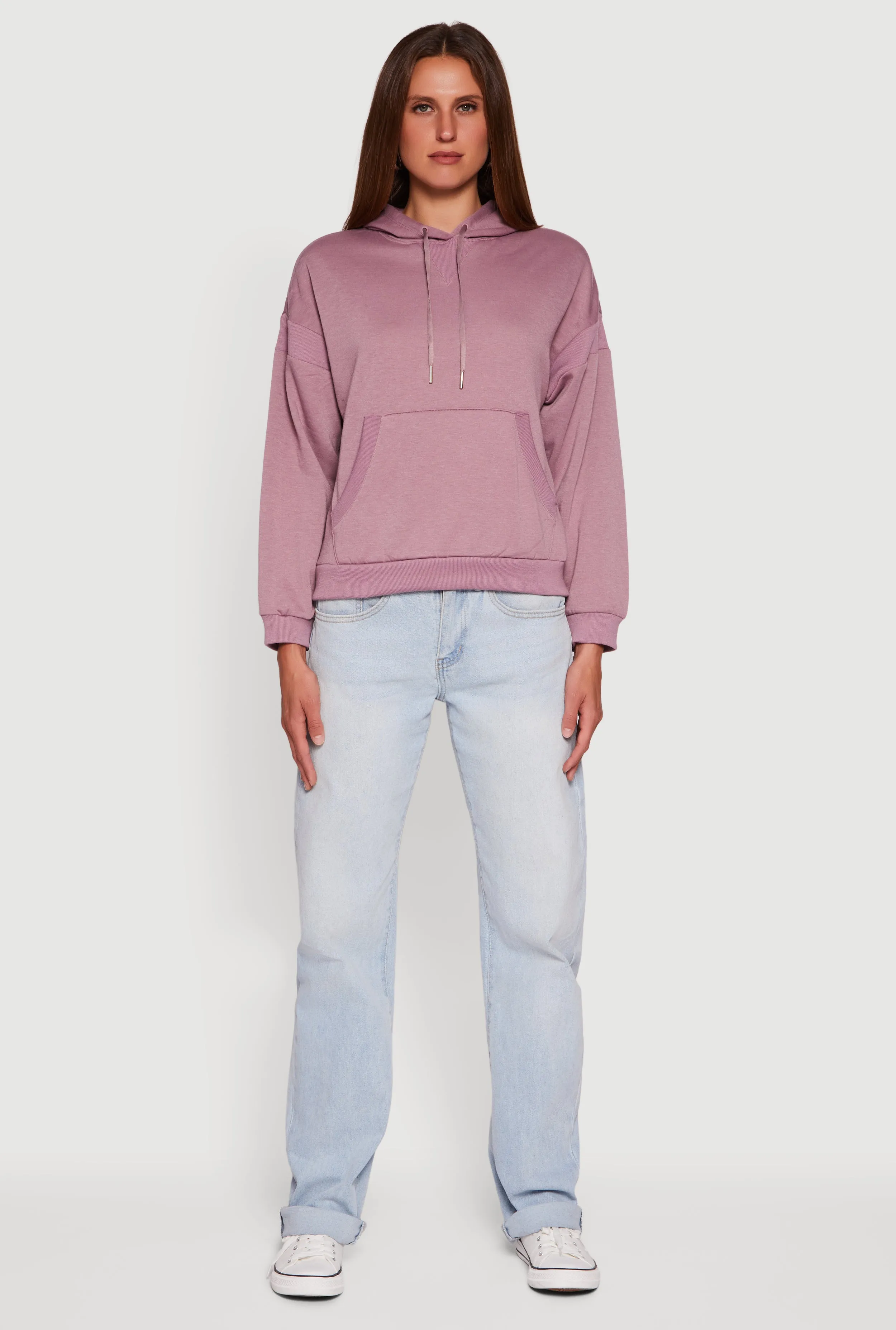 Fleece Kangaroo Pocket Pullover Hoodie sold by Rainbow product image thumbnail 3