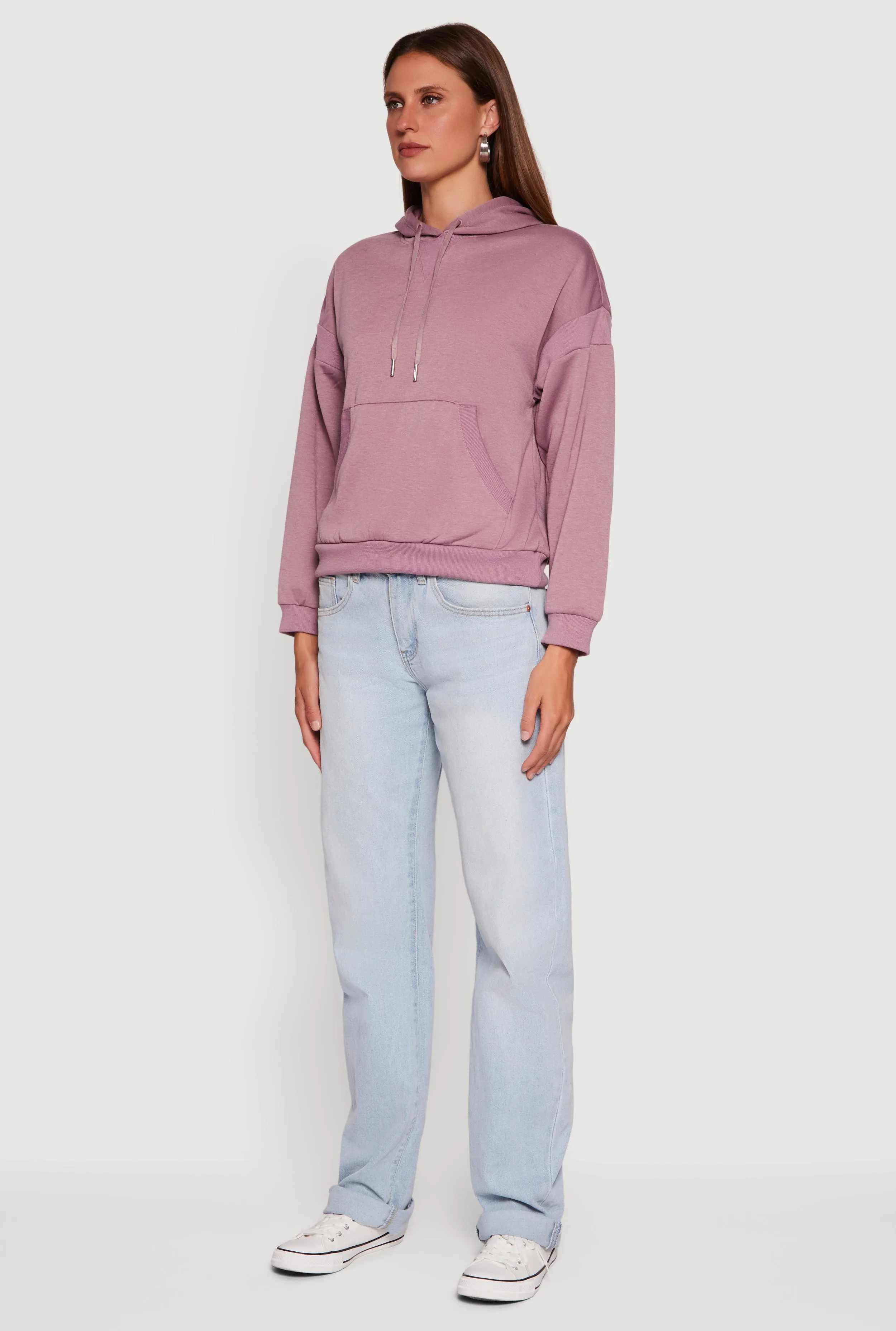 Fleece Kangaroo Pocket Pullover Hoodie sold by Rainbow product image thumbnail 5