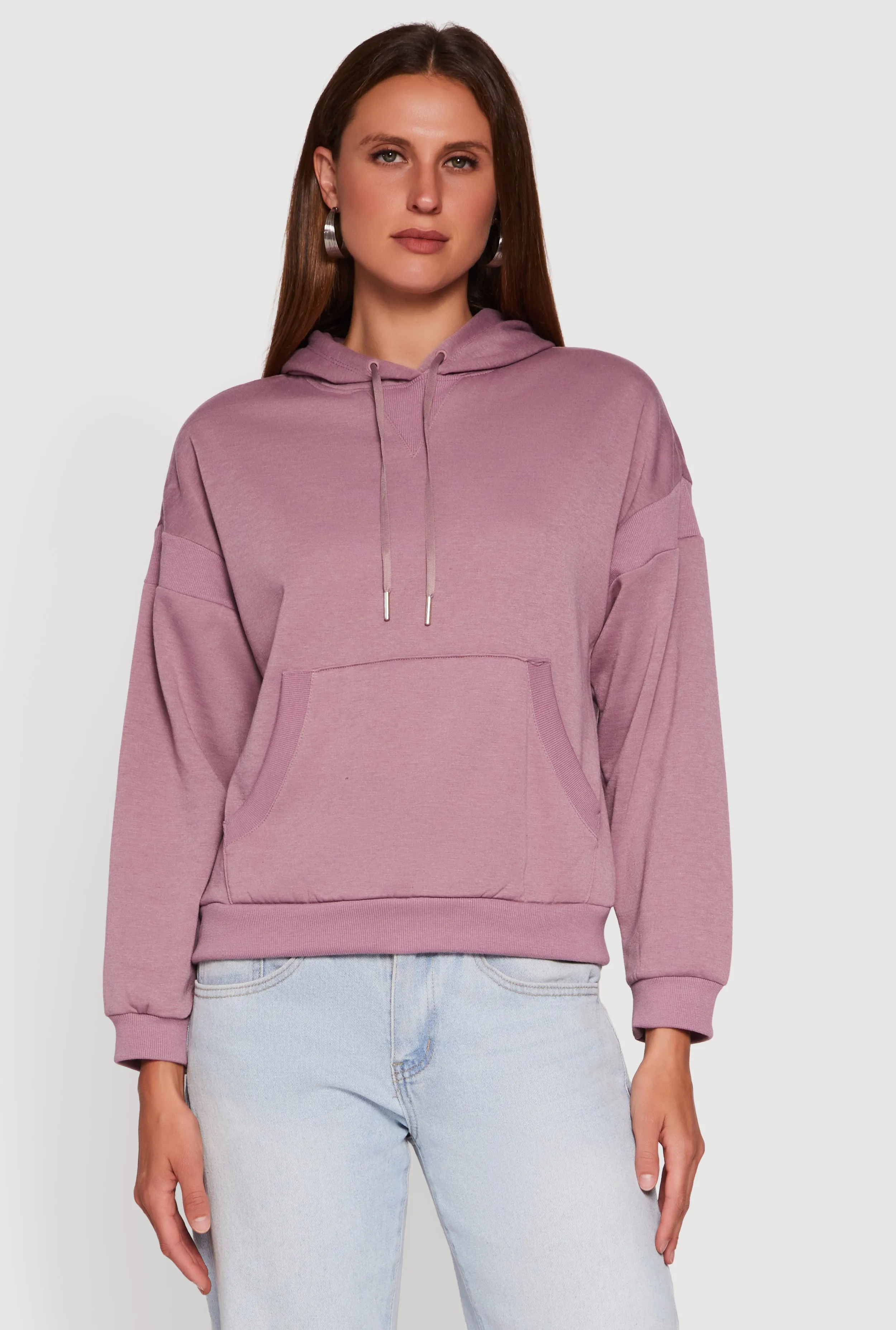 Fleece Kangaroo Pocket Pullover Hoodie sold by Rainbow product image thumbnail 2