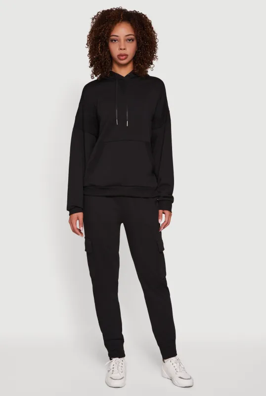 Fleece Kangaroo Pocket Pullover Hoodie sold by Rainbow