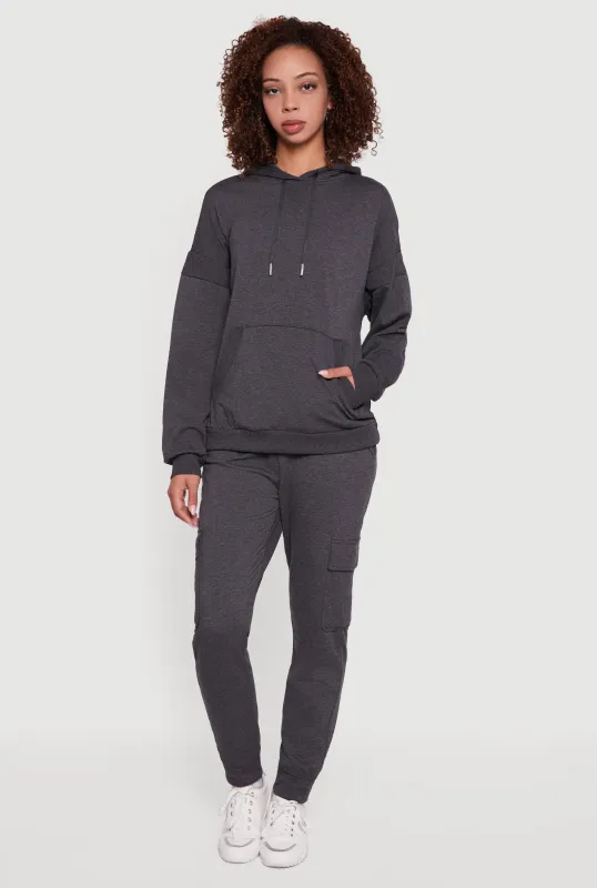 Fleece Kangaroo Pocket Pullover Hoodie sold by Rainbow