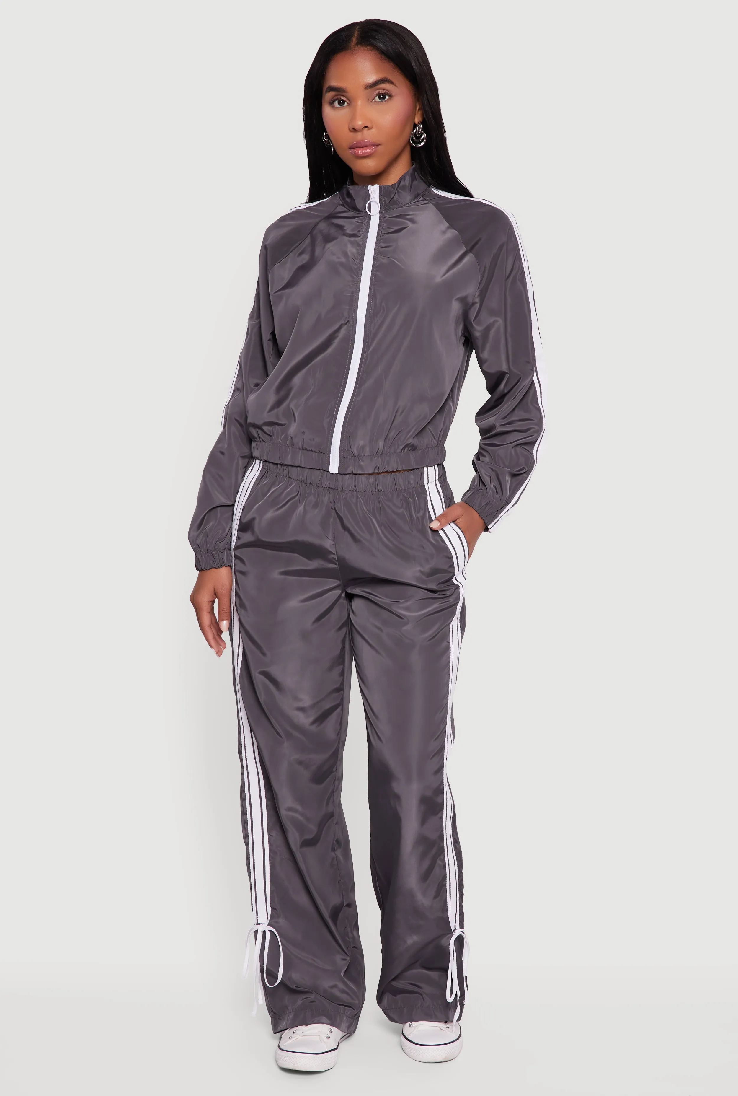 Almost Famous Straight Leg Track Pants with Side Stripe sold by Rainbow