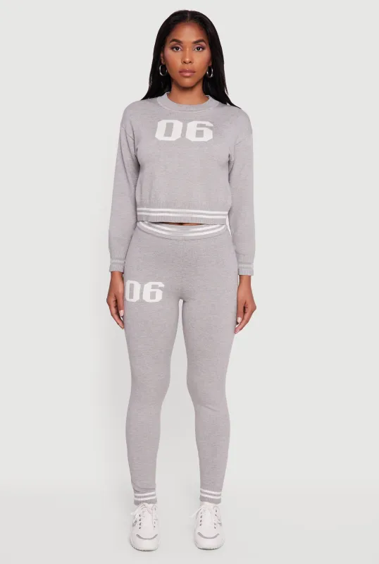 06 Graphic Varsity Stripe Skinny Leg Sweatpants sold by Rainbow