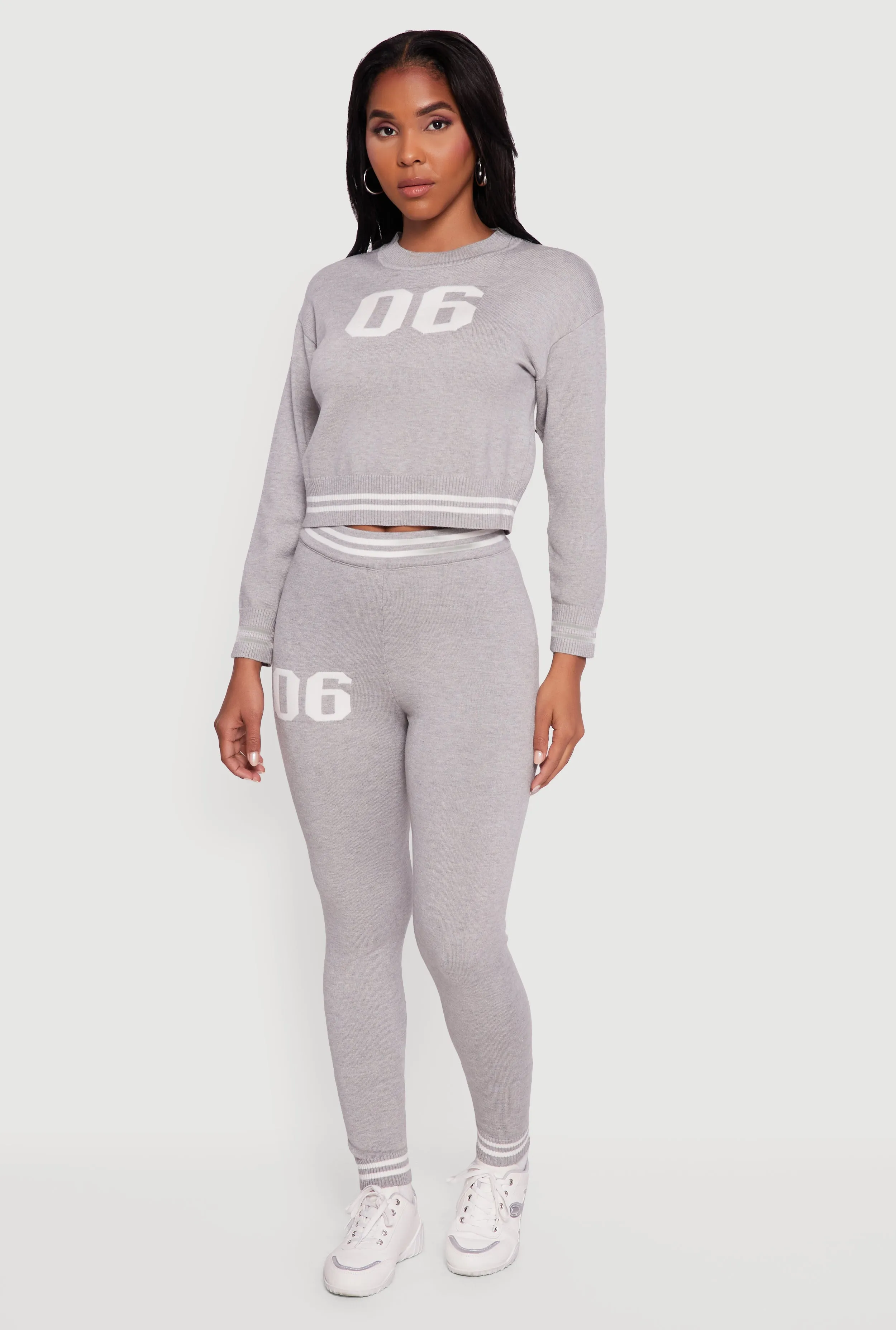 06 Graphic Varsity Stripe Skinny Leg Sweatpants sold by Rainbow product image thumbnail 2