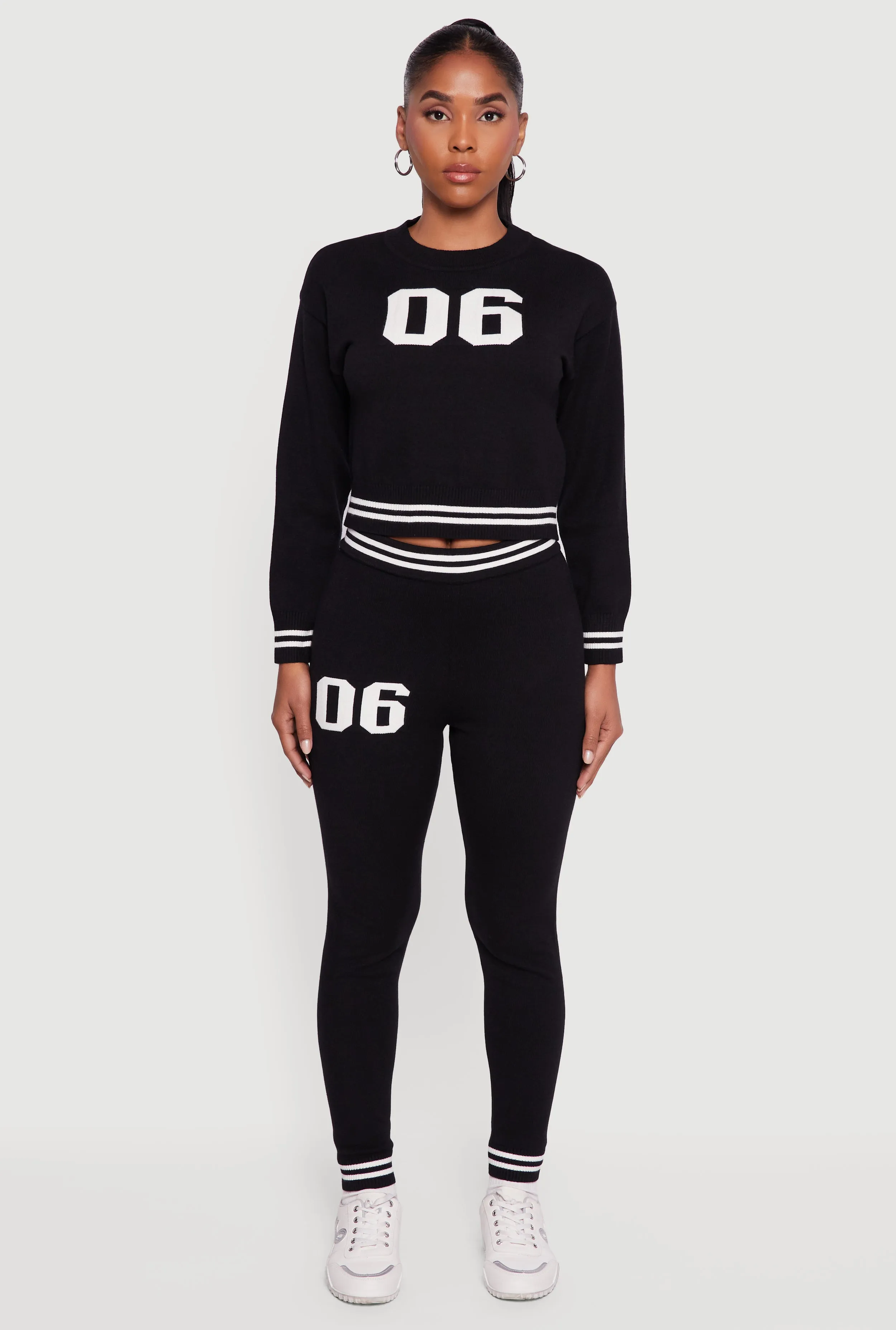 06 Graphic Varsity Stripe Skinny Leg Sweatpants sold by Rainbow product image thumbnail 2