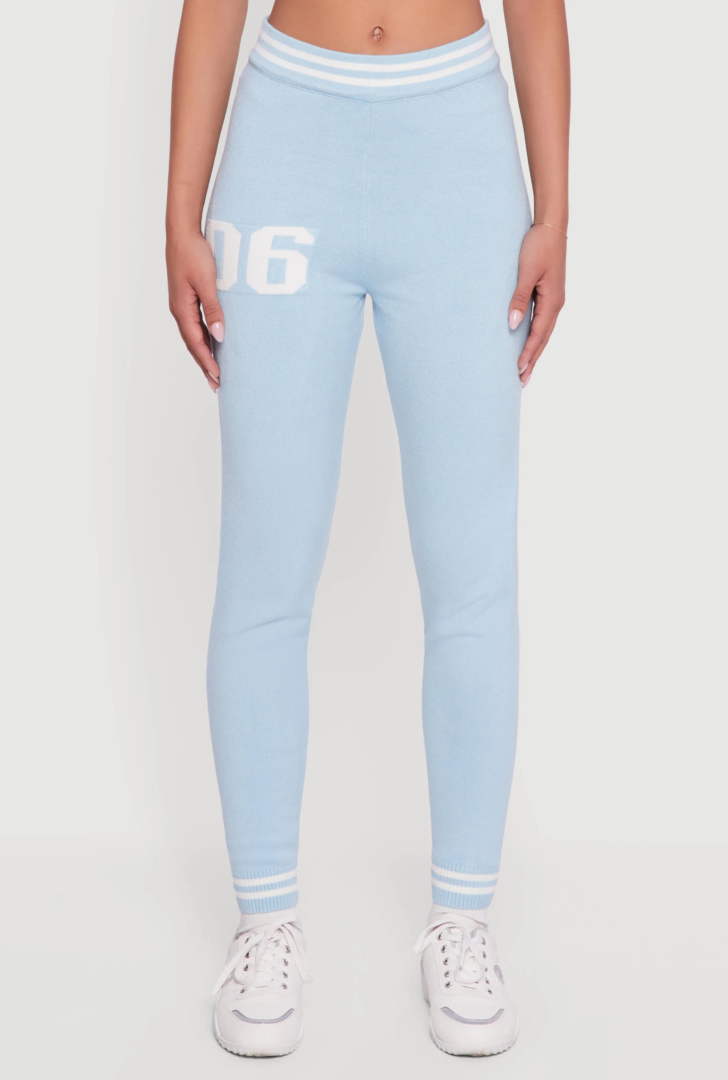 06 Graphic Varsity Stripe Skinny Leg Sweatpants sold by Rainbow product image thumbnail 3