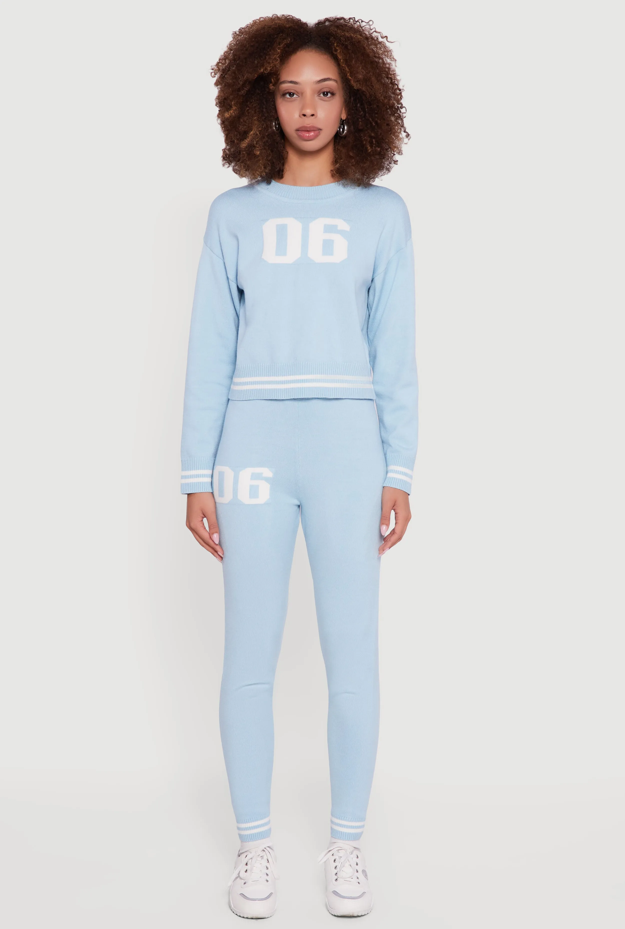 06 Graphic Varsity Stripe Skinny Leg Sweatpants sold by Rainbow product image thumbnail 2