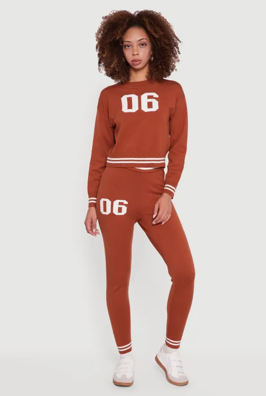 06 Graphic Varsity Stripe Skinny Leg Sweatpants sold by Rainbow