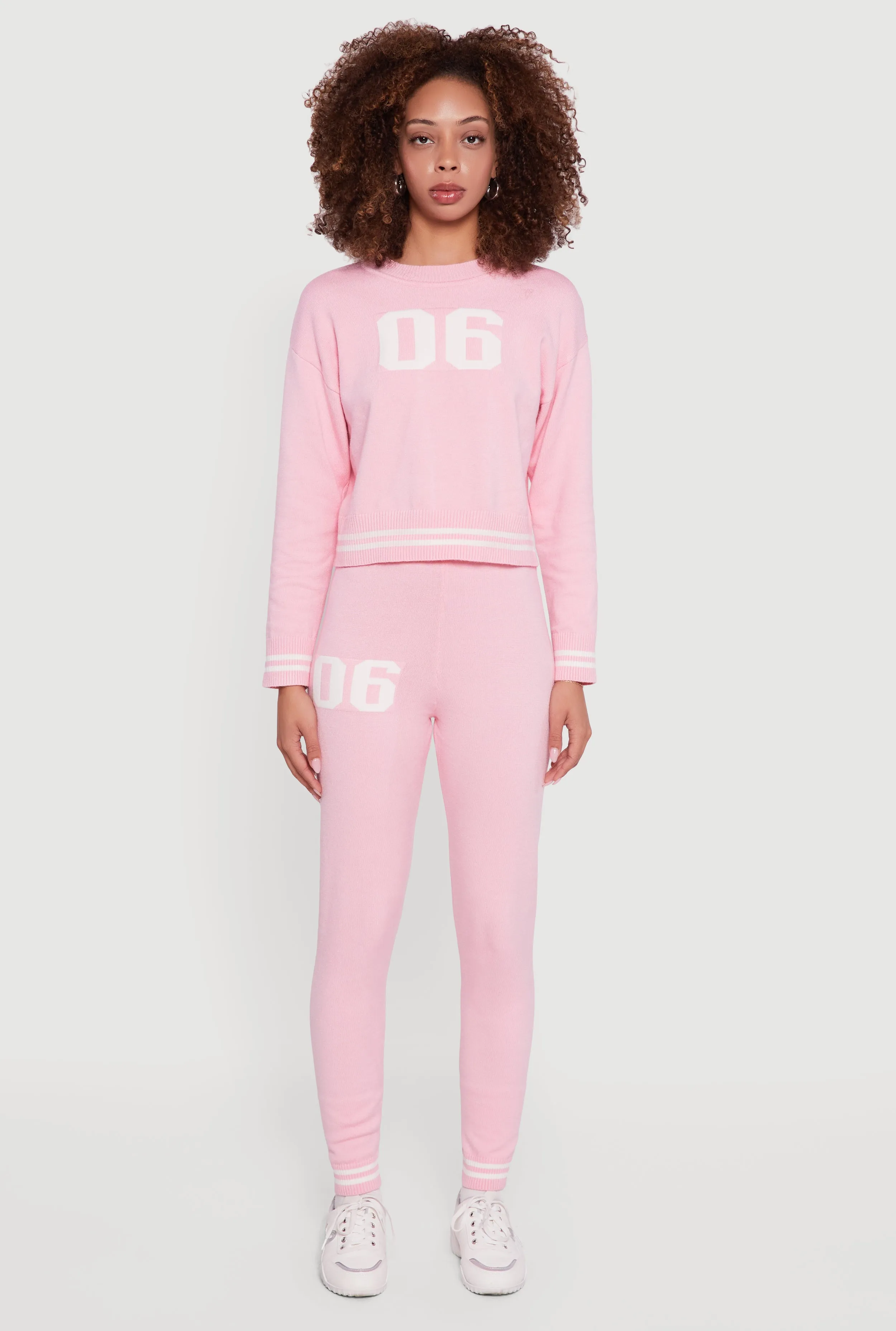 06 Graphic Varsity Stripe Skinny Leg Sweatpants sold by Rainbow product image thumbnail 2