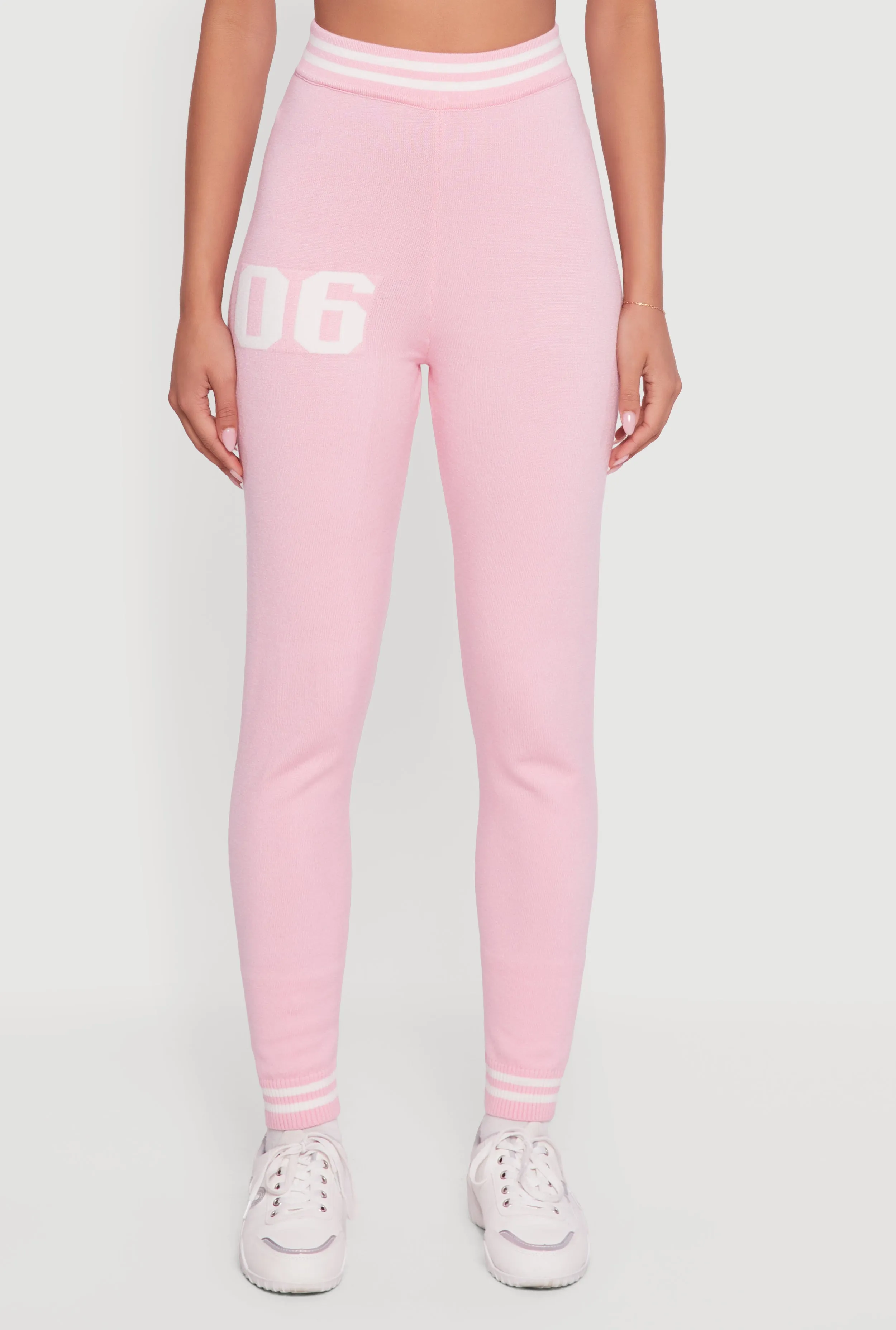 06 Graphic Varsity Stripe Skinny Leg Sweatpants sold by Rainbow product image thumbnail 3