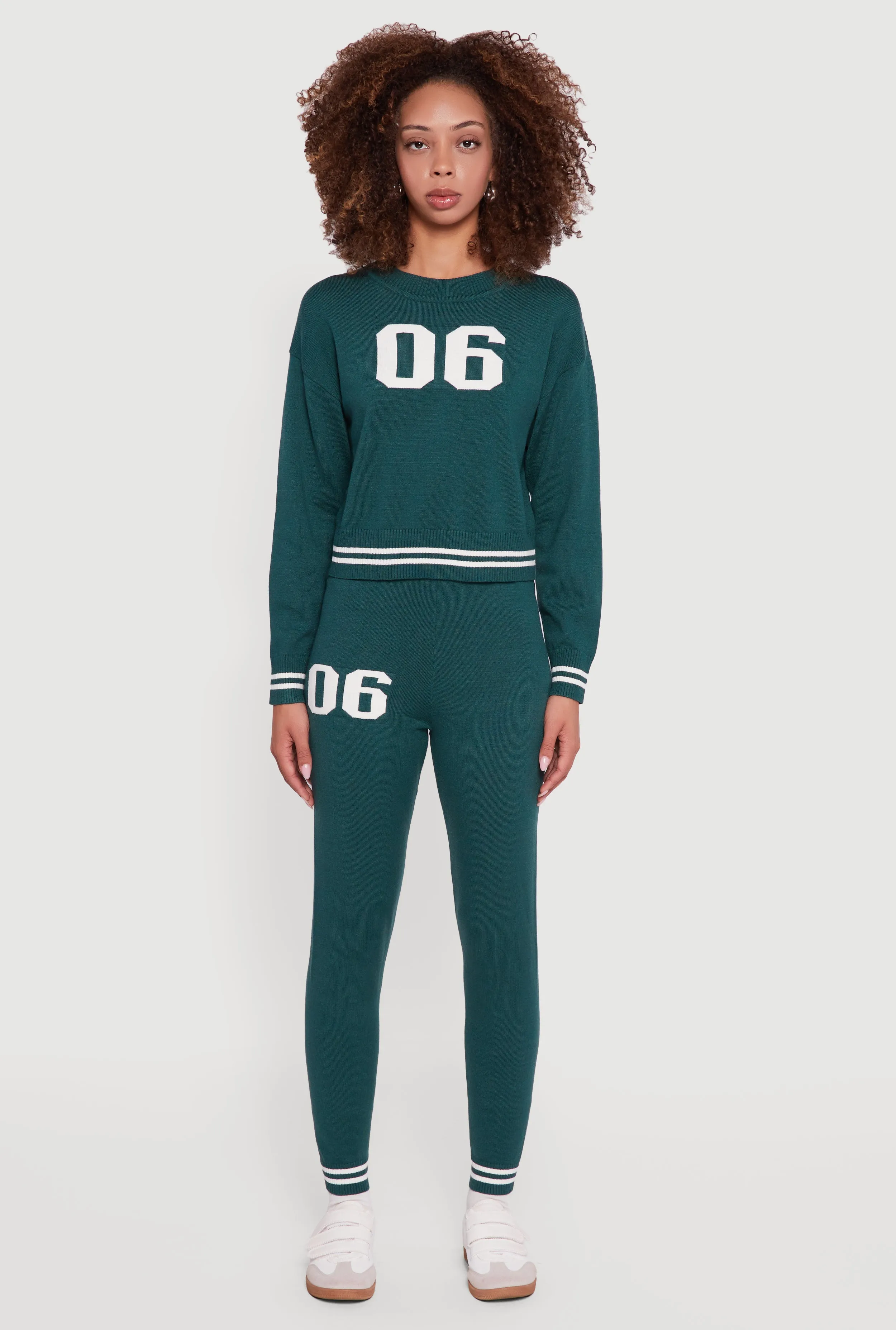 06 Graphic Varsity Stripe Skinny Leg Sweatpants sold by Rainbow product image thumbnail 2